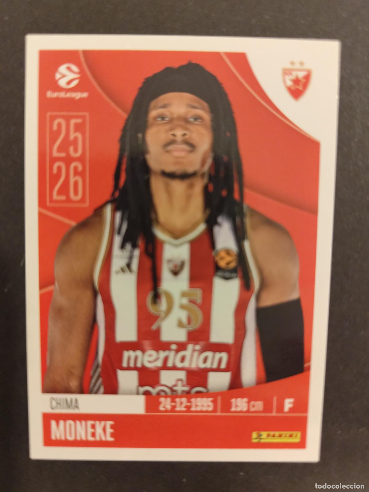 Coleccionismo deportivo: 107 CHIMA MONEKE ESTRELLA ROJA BELGRADO EUROLEAGUE 2025 2026 25 26 BALONCESTO