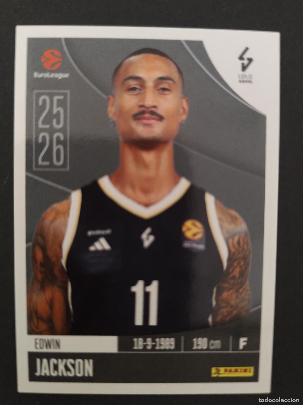 Coleccionismo deportivo: 224 EDWIN JACKSON ASVEL VILLEURBANNE EUROLEAGUE 2025 2026 25 26 BALONCESTO