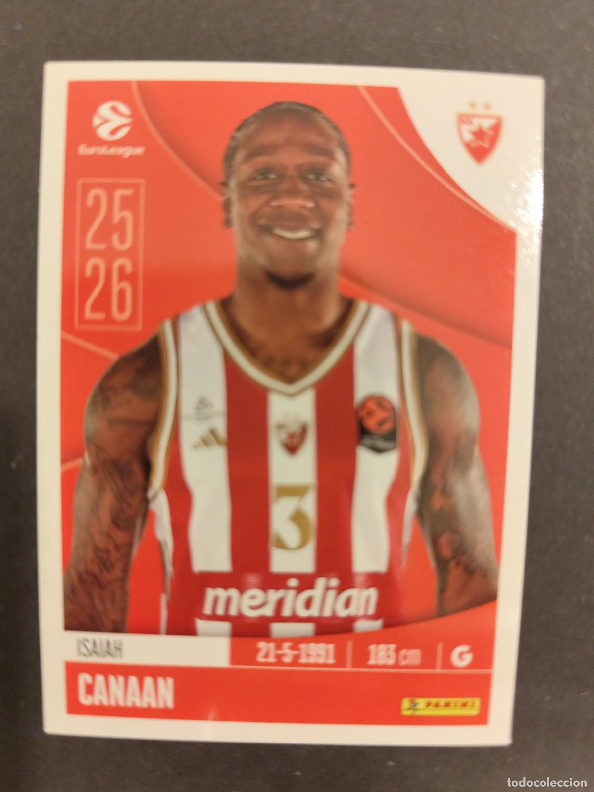 Coleccionismo deportivo: 98 ISAIAH CANAAN ESTRELLA ROJA BELGRADO EUROLEAGUE 2025 2026 25 26 BALONCESTO