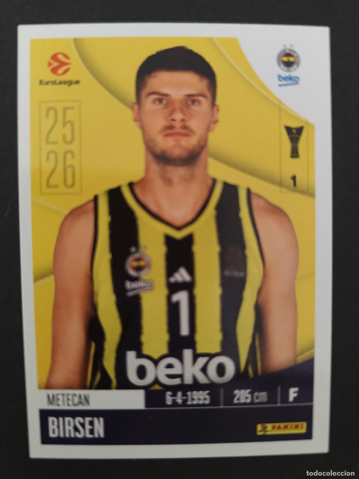 Coleccionismo deportivo: 189 METECAN BIRSEN FENERBAH&Ccedil;E EUROLEAGUE 2025 2026 25 26 BALONCESTO