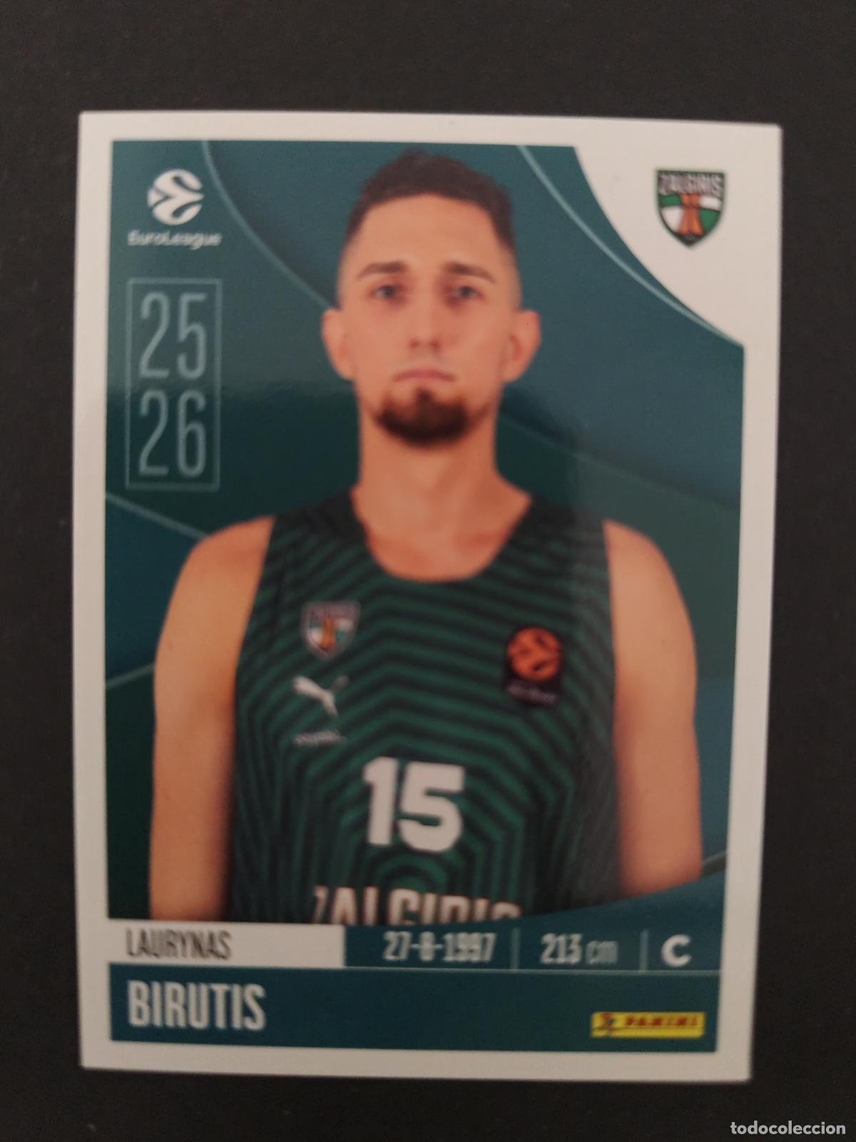 Sports collectibles: 382 LAURYNAS BIRUTIS ŽALGIRIS KAUNAS EUROLEAGUE 2025 2026 25 26 BALONCESTO