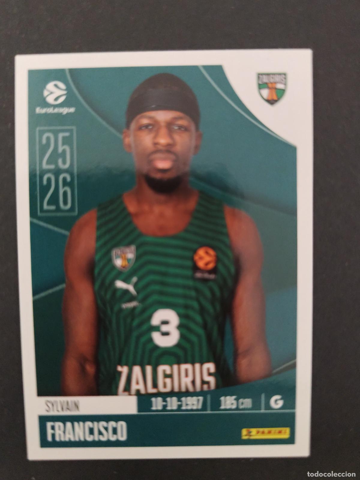 Sports collectibles: 370 SYLVAIN FRANCISCO ŽALGIRIS KAUNAS EUROLEAGUE 2025 2026 25 26 BALONCESTO