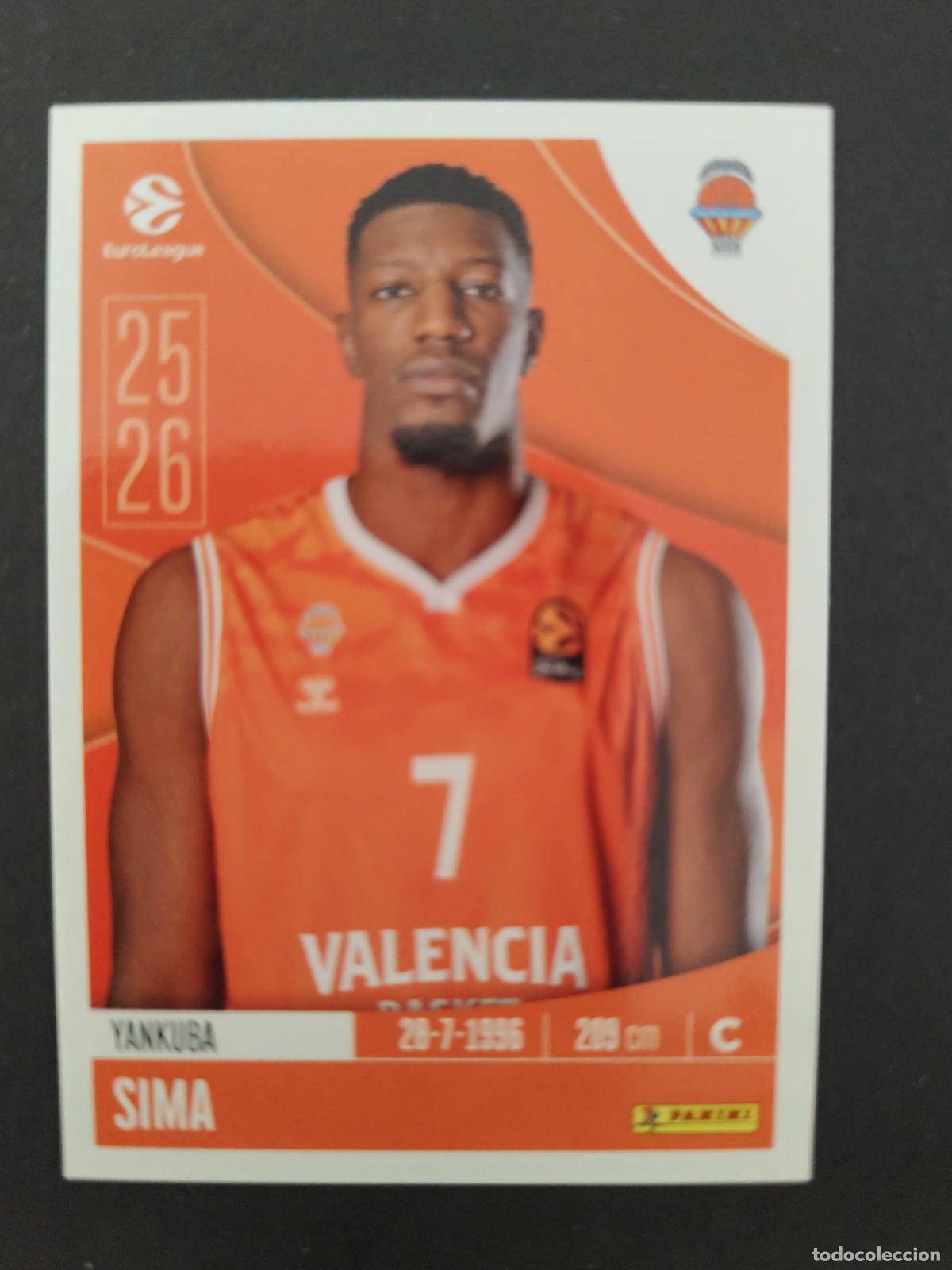 Sports collectibles: 347 YANKUBA SIMA VALENCIA BASKET EUROLEAGUE 2025 2026 25 26 BALONCESTO