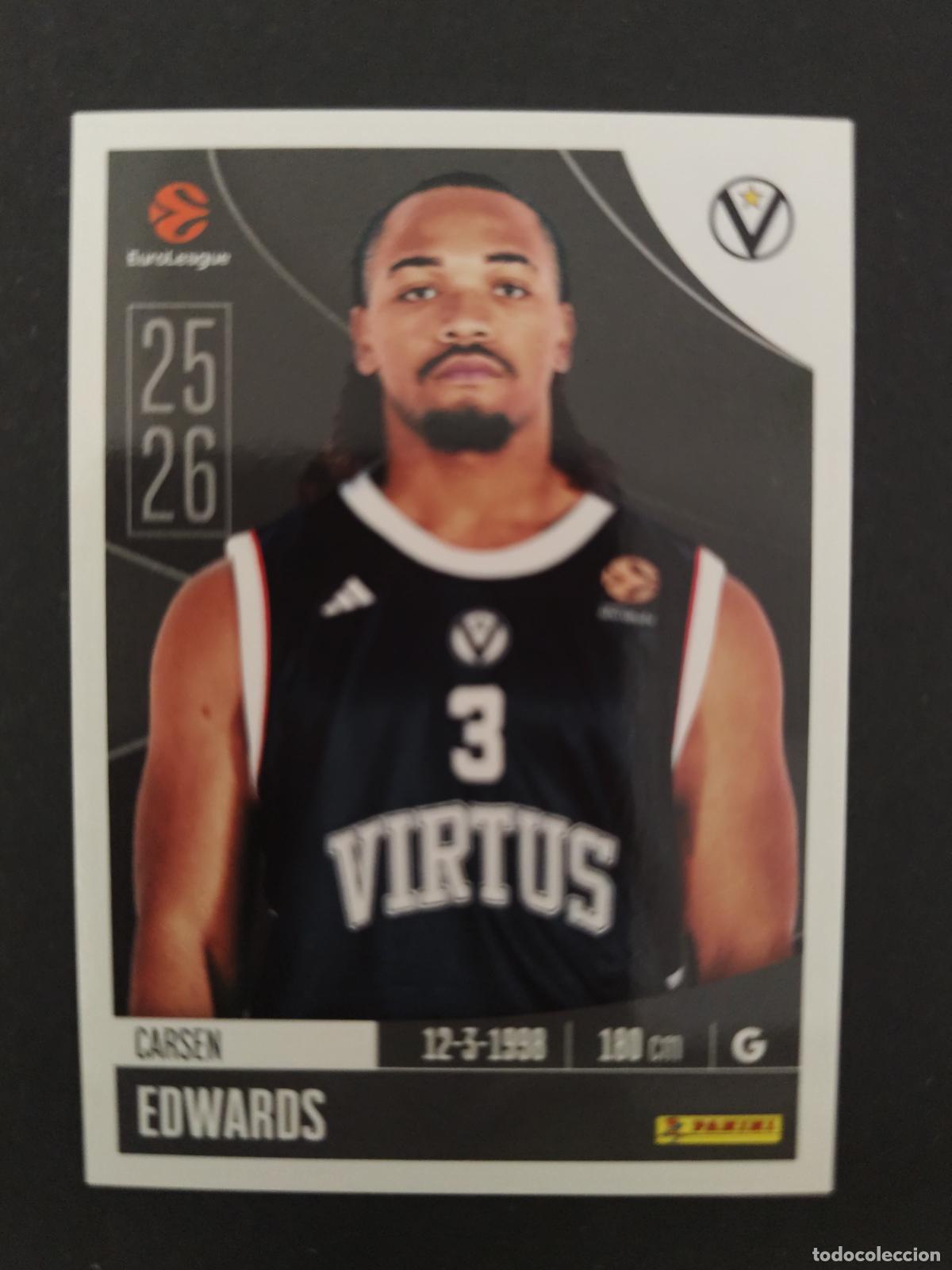 Coleccionismo deportivo: 353 CARSEN EDWARDS VIRTUS BOLOGNA EUROLEAGUE 2025 2026 25 26 BALONCESTO