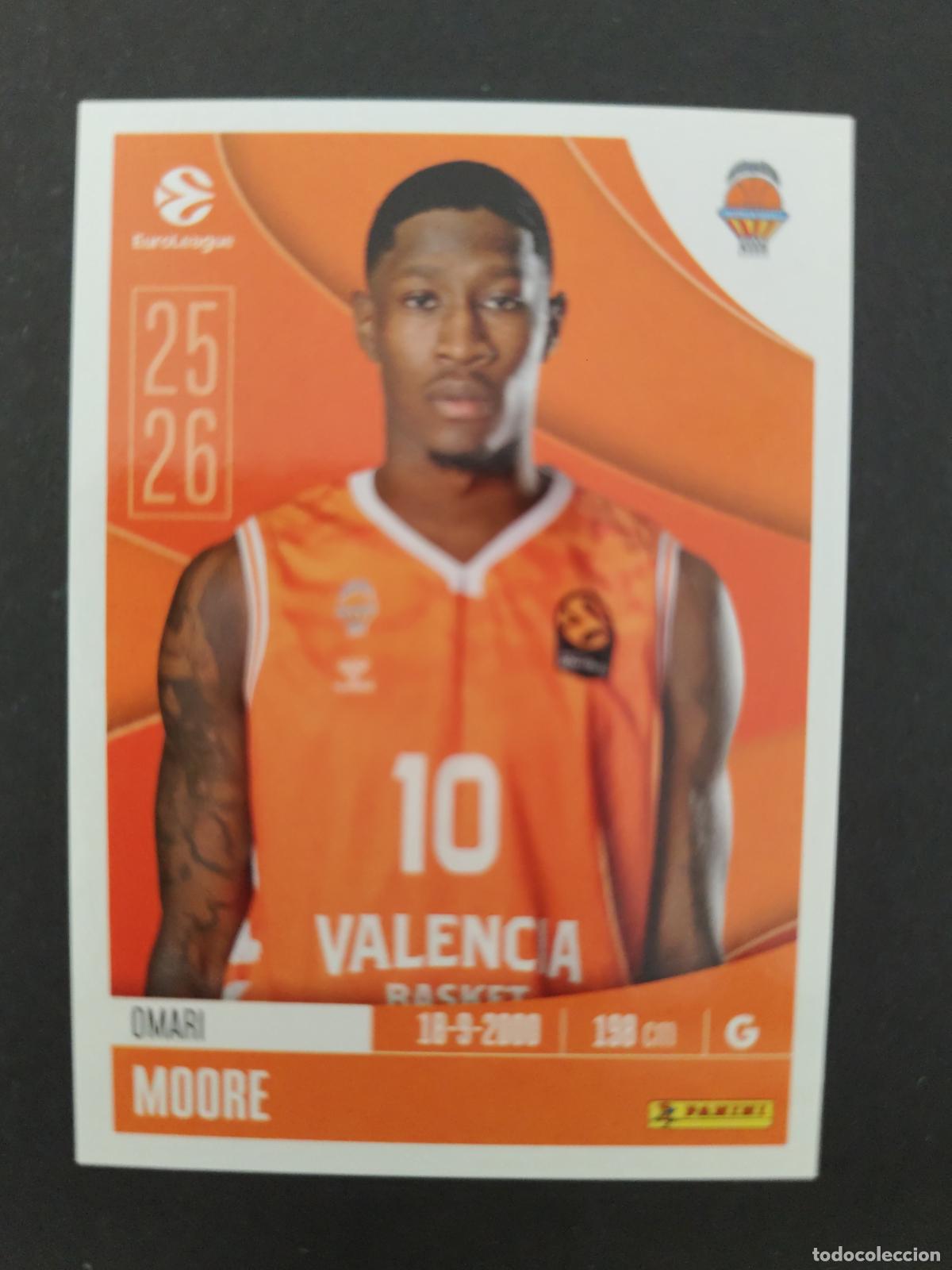 Coleccionismo deportivo: 340 OMARI MOORE VALENCIA BASKET EUROLEAGUE 2025 2026 25 26 BALONCESTO