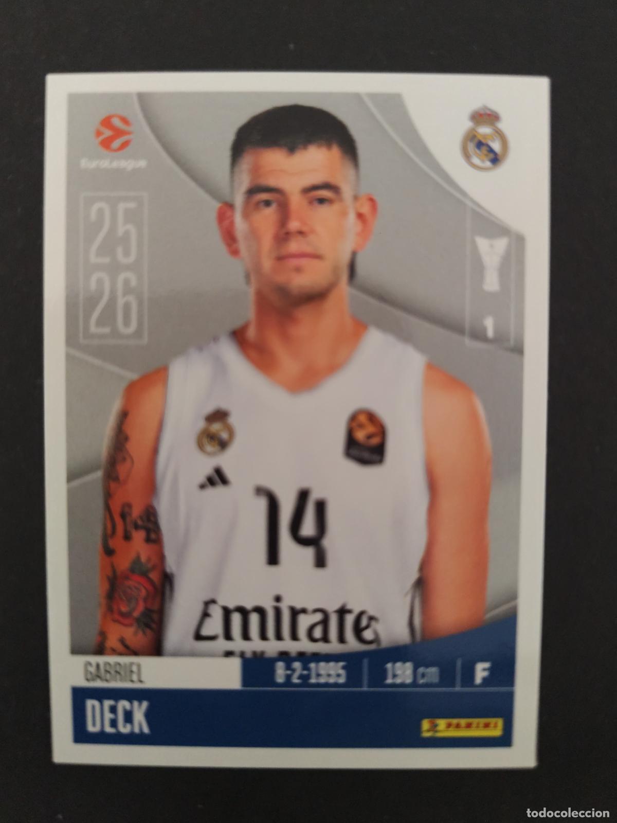 Coleccionismo deportivo: 328 GABRIEL DECK REAL MADRID EUROLEAGUE 2025 2026 25 26 BALONCESTO