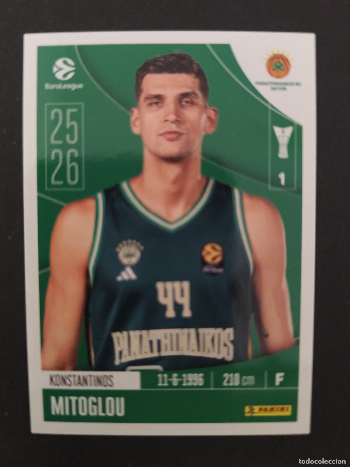Coleccionismo deportivo: 277 KONSTANTINOS MITOGLOU PANATHINAIKOS EUROLEAGUE 2025 2026 25 26 BALONCESTO