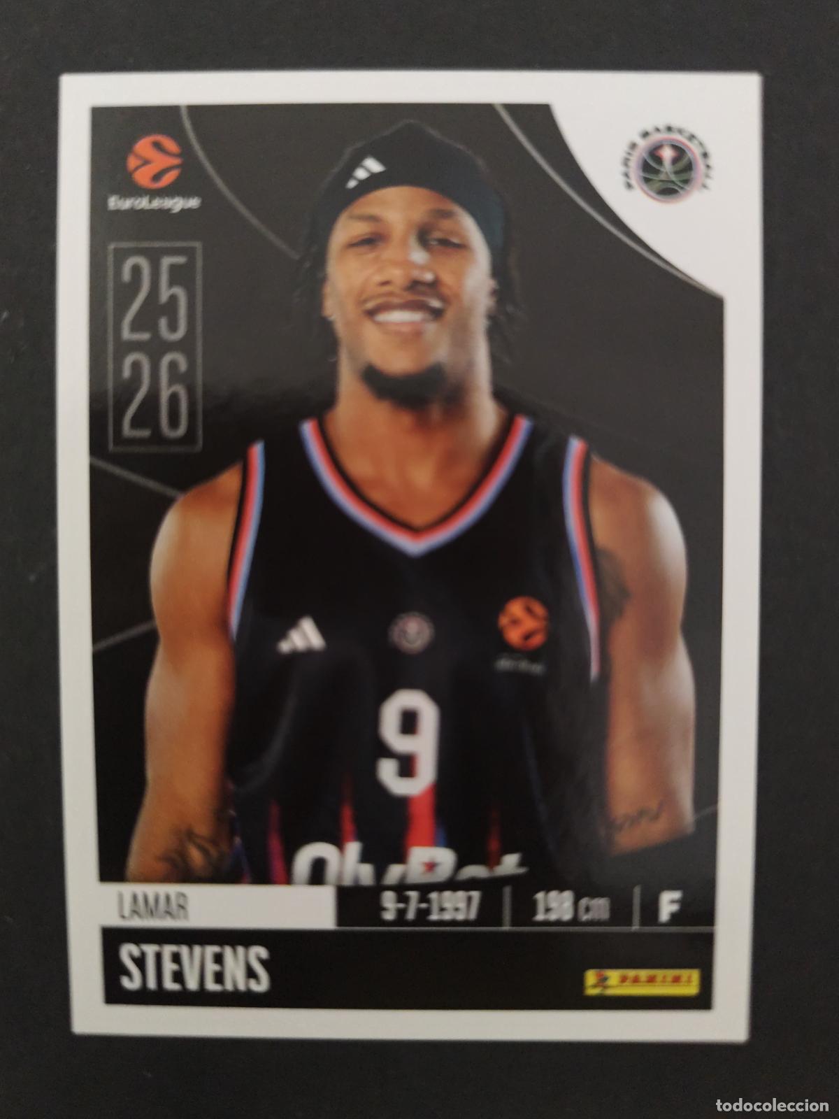 Coleccionismo deportivo: 290 LAMAR STEVENS PARIS BASKETBALL EUROLEAGUE 2025 2026 25 26 BALONCESTO