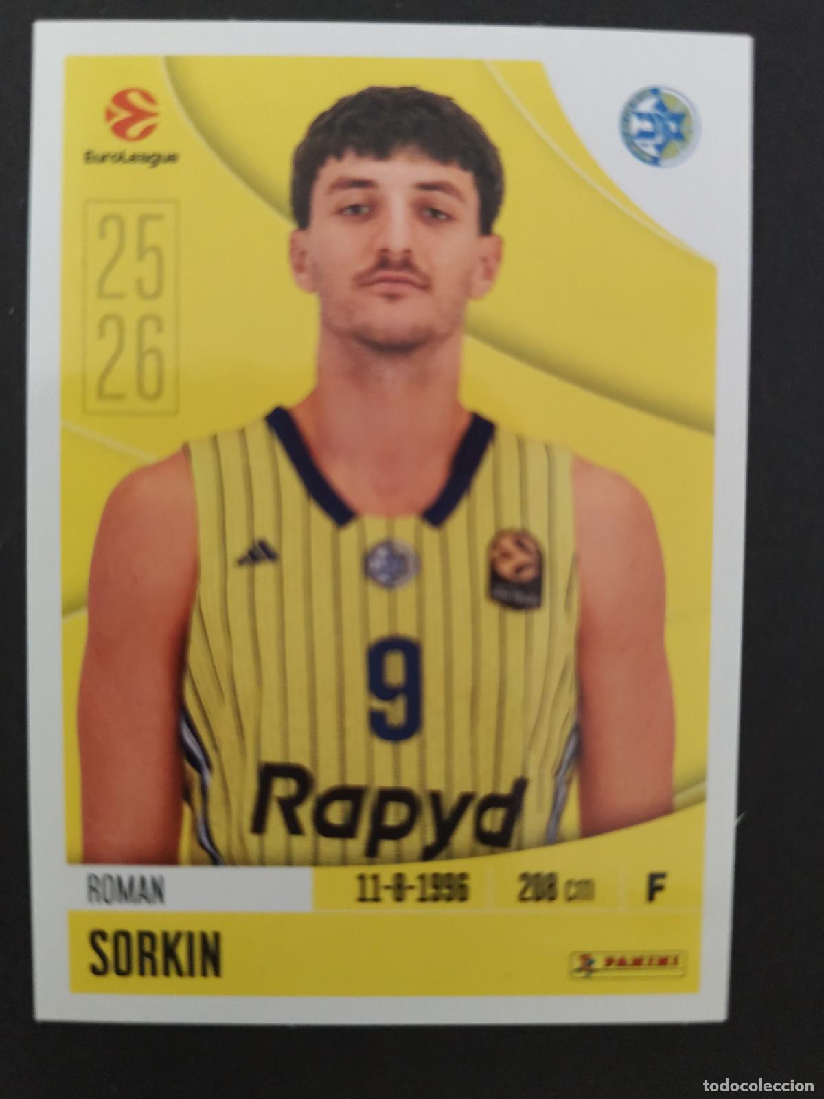 Coleccionismo deportivo: 241 ROMAN SORKIN MACCABI TEL AVIV EUROLEAGUE 2025 2026 25 26 BALONCESTO
