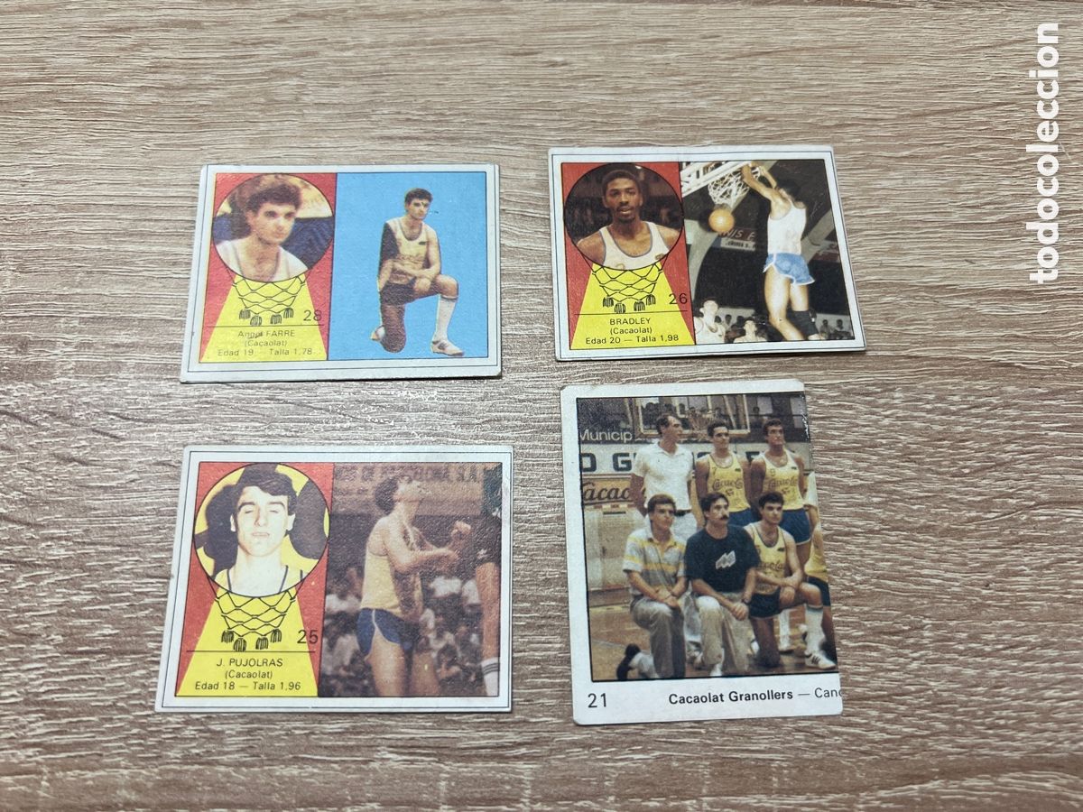 Coleccionismo deportivo: 1985 CACAOLAT LOTE DE 4 CROMOS DESPEGADOS