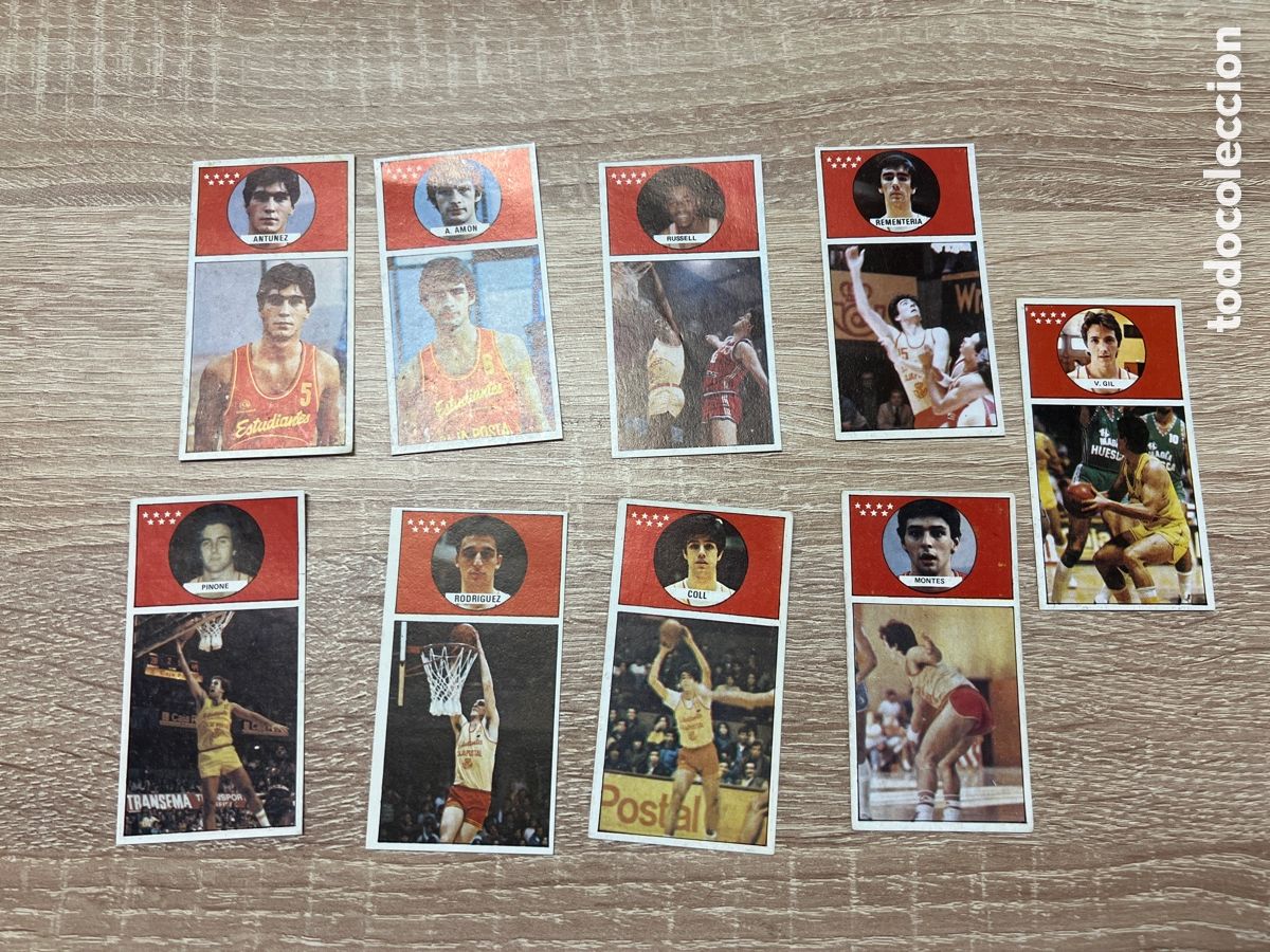Coleccionismo deportivo: 1986 ESTUDIANTES EQUIPO COMPLETO 9 CROMOS DESPEGADOS MERCHANTE