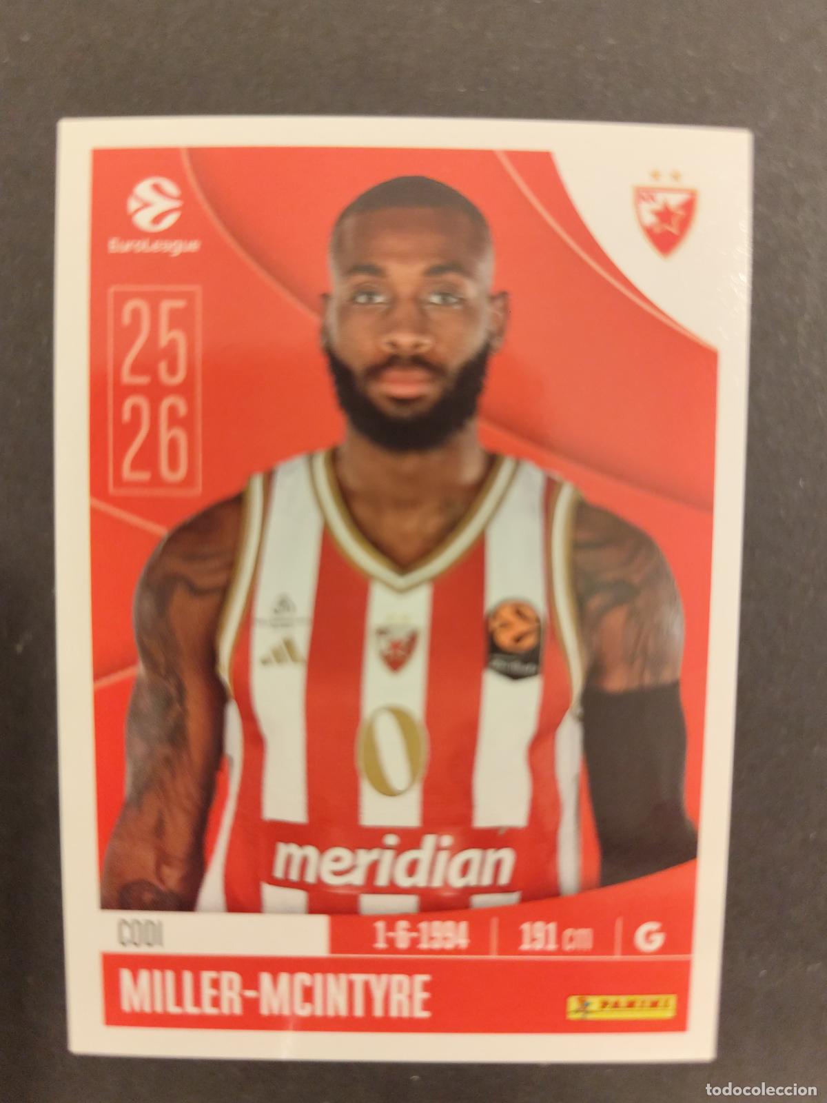Coleccionismo deportivo: 97 CODI MILLER-MCINTYRE ESTRELLA ROJA BELGRADO EUROLEAGUE 2025 2026 25 26 BALONCESTO