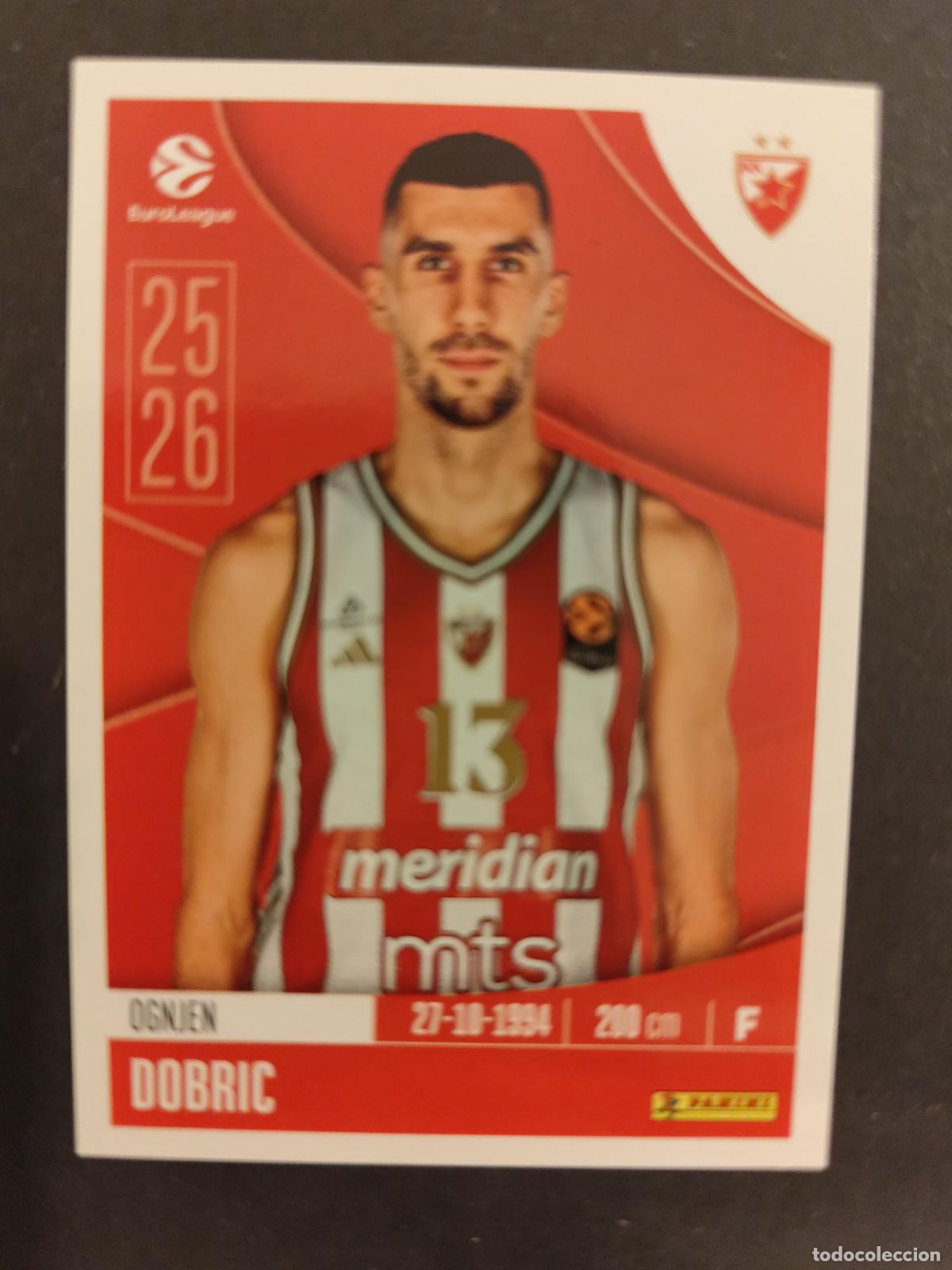 Sammelleidenschaft Sport: 104 OGNJEN DOBRIC ESTRELLA ROJA BELGRADO EUROLEAGUE 2025 2026 25 26 BALONCESTO