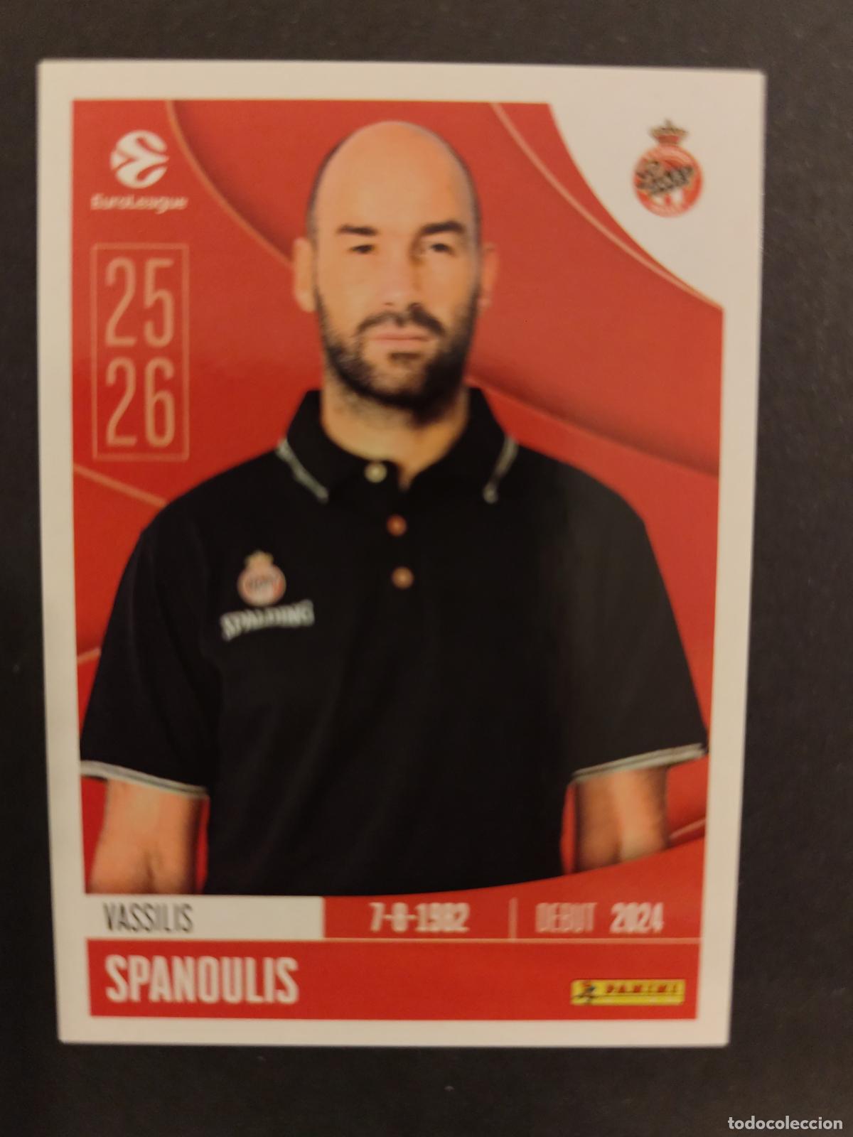 Sammelleidenschaft Sport: 62 VASSILIS SPANOULIS AS MONACO EUROLEAGUE 2025 2026 25 26 BALONCESTO