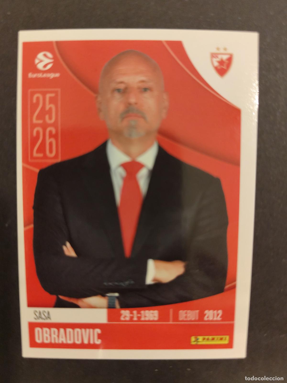 Sammelleidenschaft Sport: 96 SASA OBRADOVIC ESTRELLA ROJA BELGRADO EUROLEAGUE 2025 2026 25 26 BALONCESTO