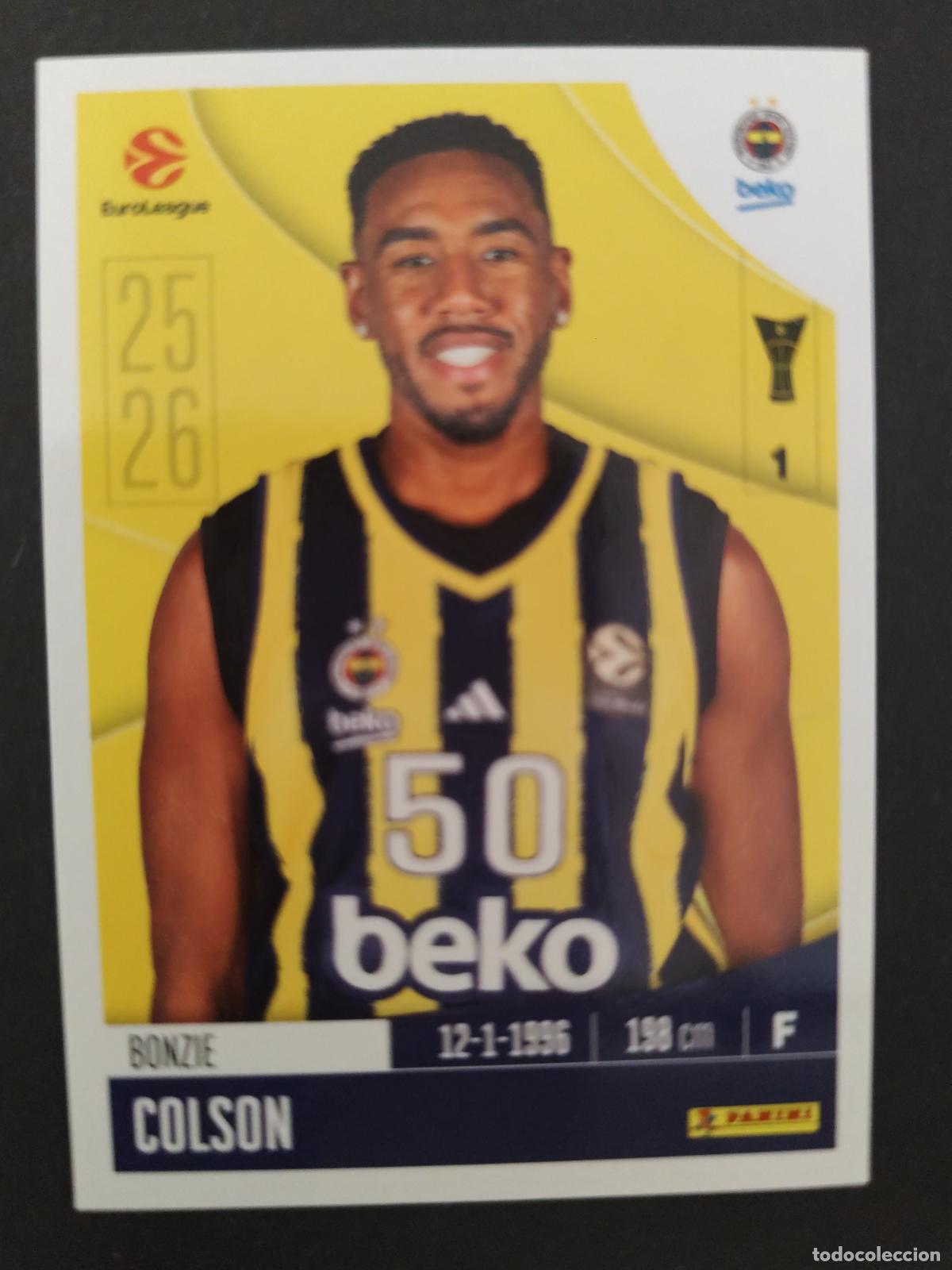 Sammelleidenschaft Sport: 194 BONZIE COLSON FENERBAH&Ccedil;E EUROLEAGUE 2025 2026 25 26 BALONCESTO