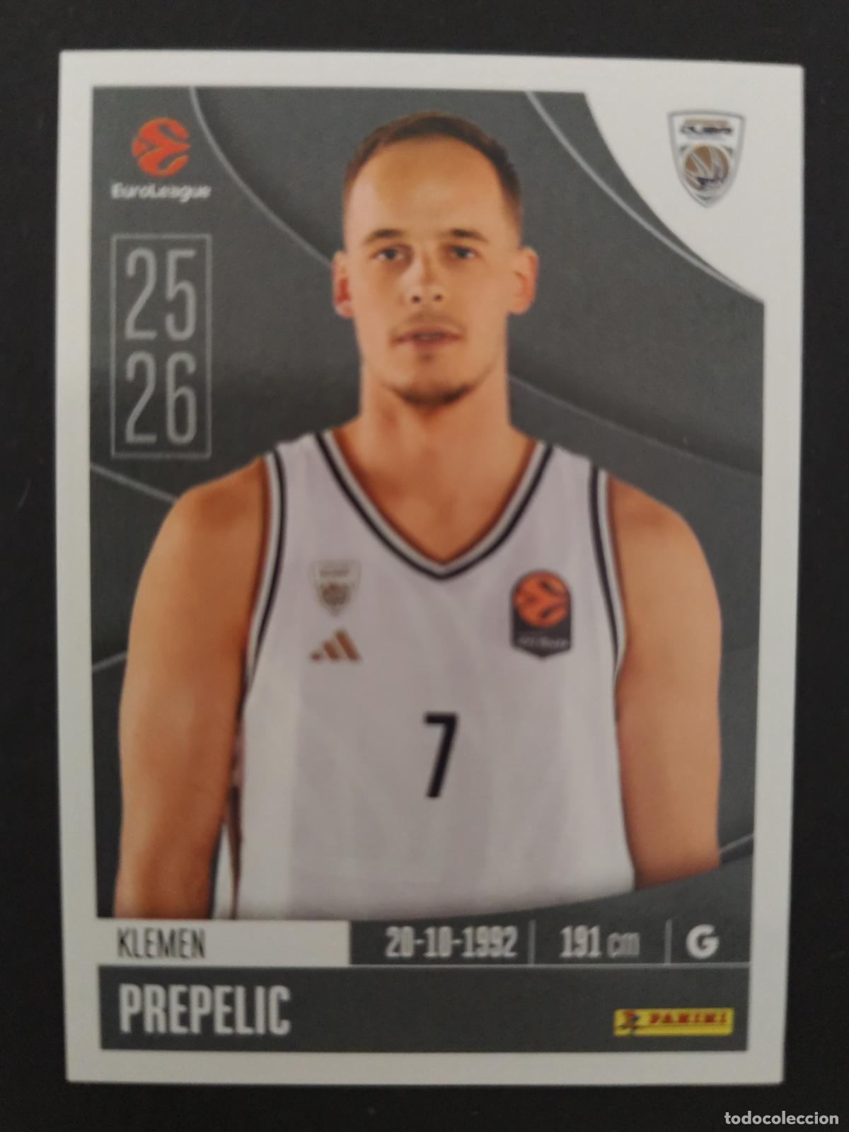 Sammelleidenschaft Sport: 116 KLEMEN PREPELIC DUBAI BASKETBALL EUROLEAGUE 2025 2026 25 26 BALONCESTO