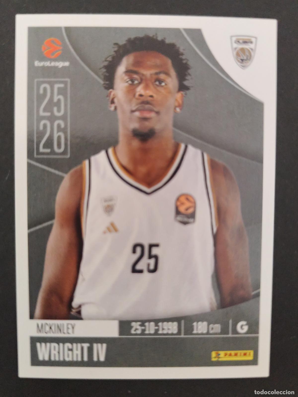 Sammelleidenschaft Sport: 119 MCKINLEY WRIGHT IV DUBAI BASKETBALL EUROLEAGUE 2025 2026 25 26 BALONCESTO