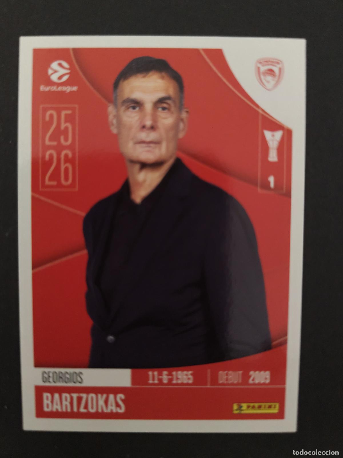 Sammelleidenschaft Sport: 249 GEORGIOS BARTZOKAS OLYMPIACOS EUROLEAGUE 2025 2026 25 26 BALONCESTO