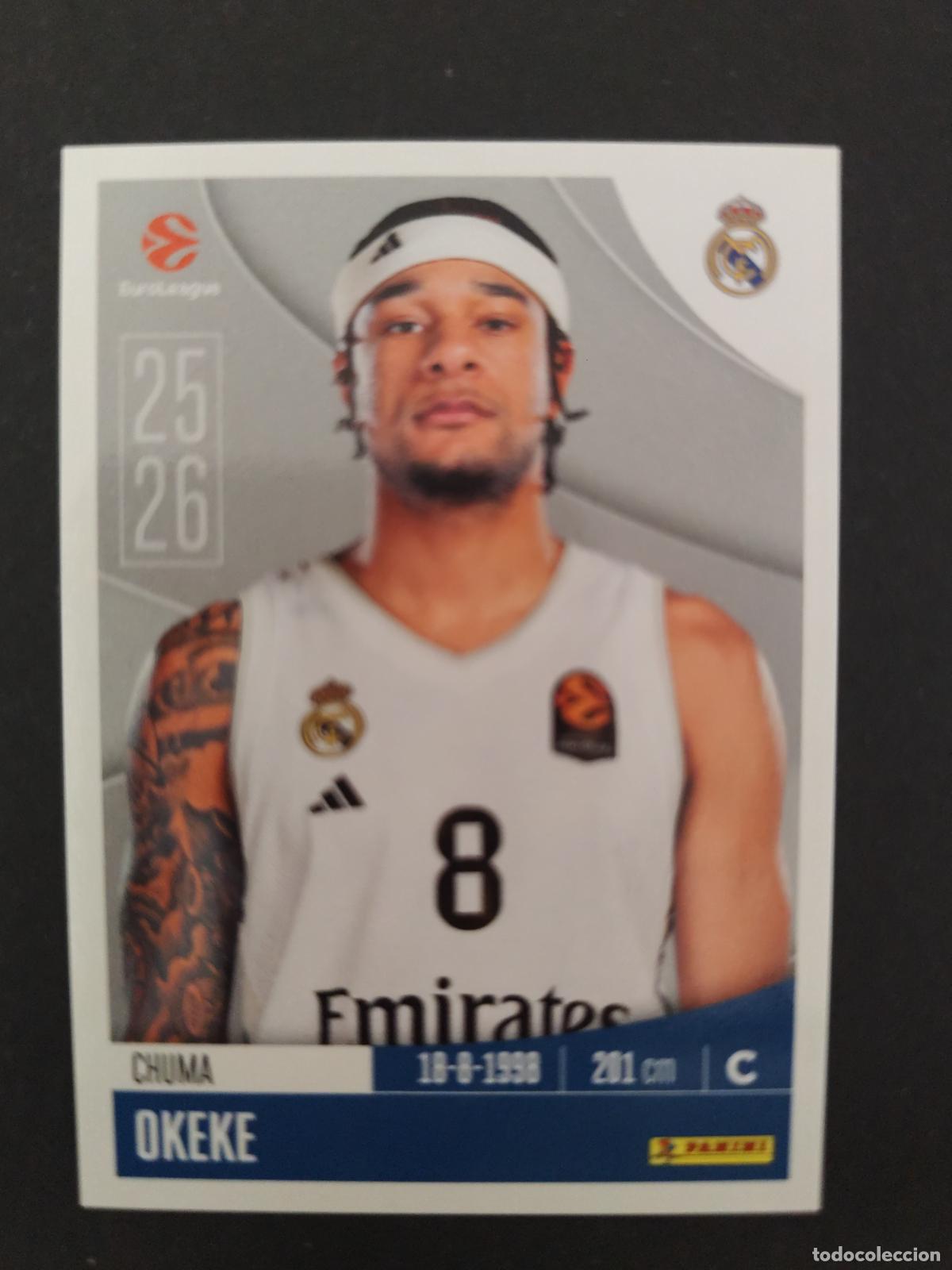 Sammelleidenschaft Sport: 330 CHUMA OKEKE REAL MADRID EUROLEAGUE 2025 2026 25 26 BALONCESTO