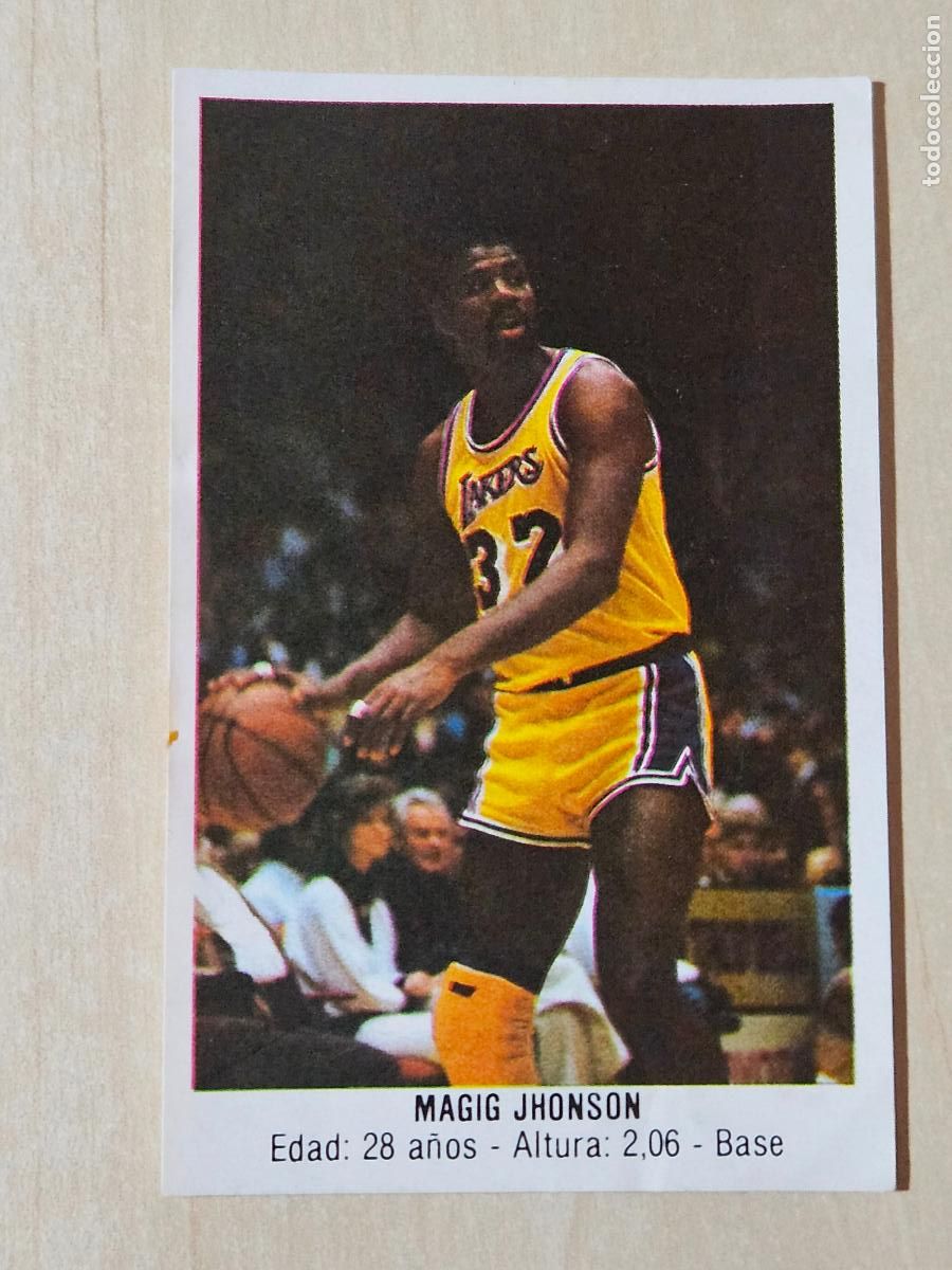 Sammelleidenschaft Sport: CROMO N&ordm; 132 MAGIC JOHNSON - ALBUM BALONCESTO 88 MERCHANTE - CONVERSE