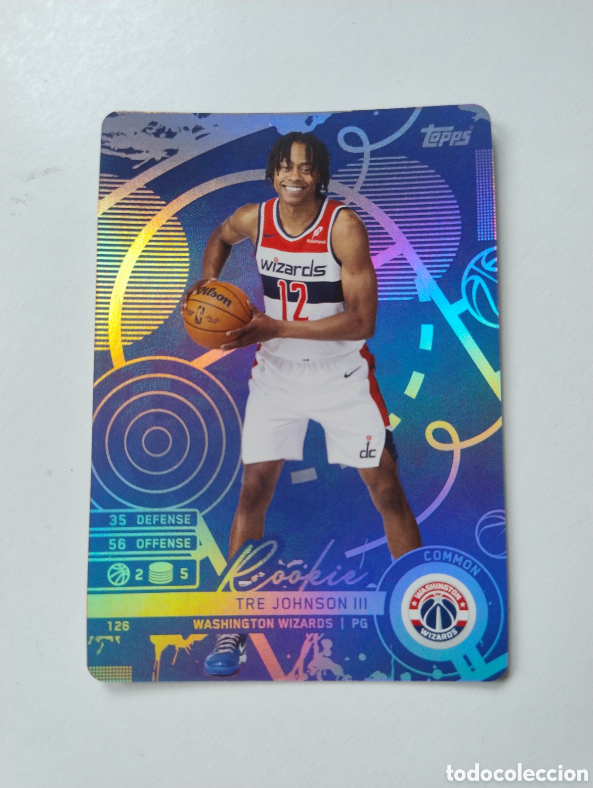 Coleccionismo deportivo: 126 - Tre Johnson III - Washington Wizards - Topps Match Attax NBA 2026 Blue Paralel