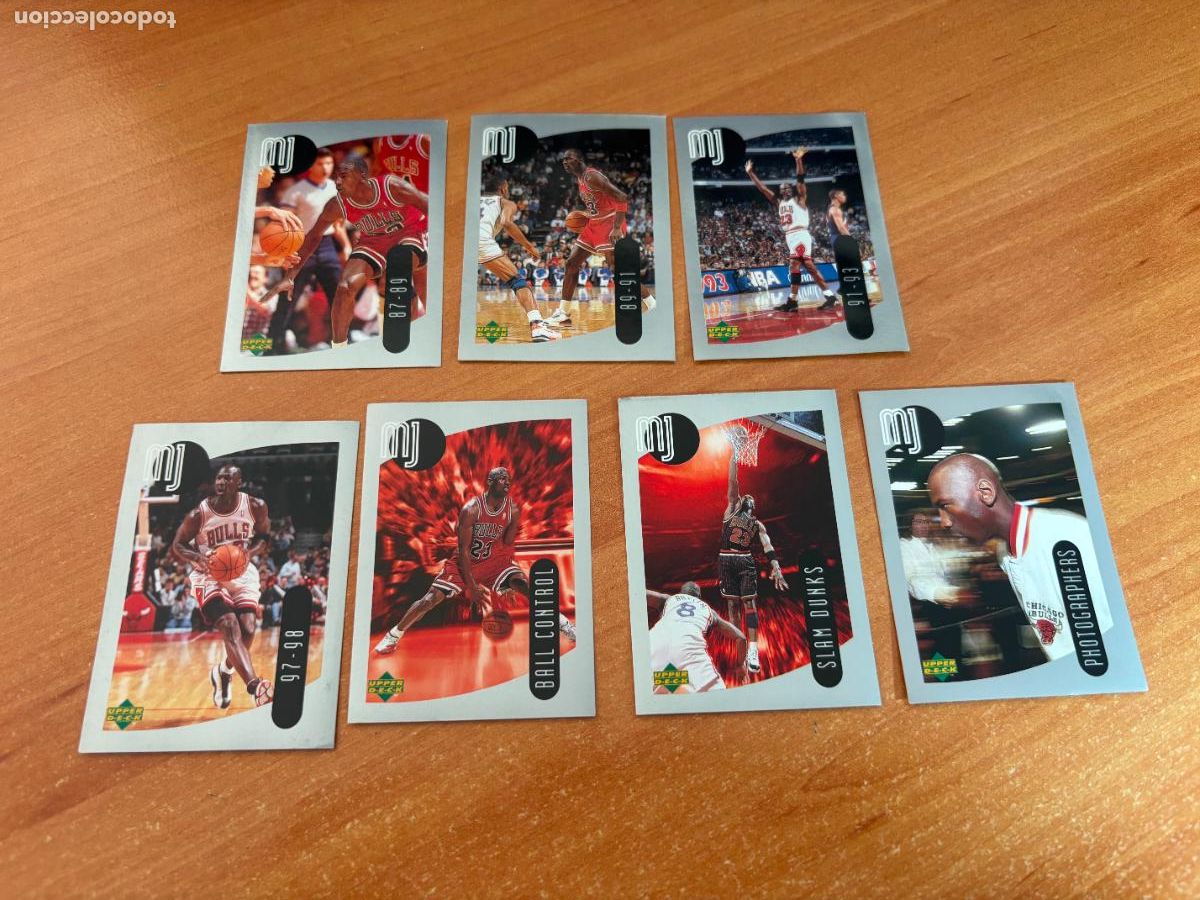 Coleccionismo deportivo: MICHAEL JORDAN MJ. NBA LOTE 7 CROMOS STICKERS UPPER DECK 1998 (P6)