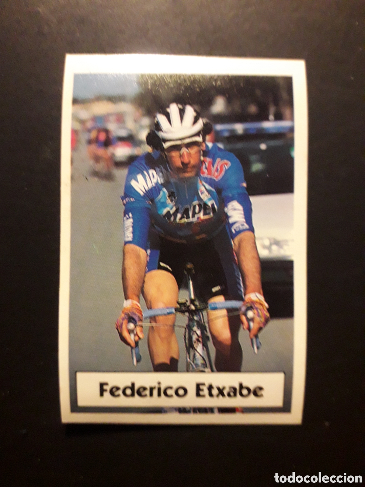 Sports collectibles: FEDERICO ETXABE, MAPEI, CICLISMO. LA VUELTA CICLISTA DE BIMBO 1994 N&deg; 63 SIN PEGAR PEDIDO M&Iacute;NIMO 3&euro;.