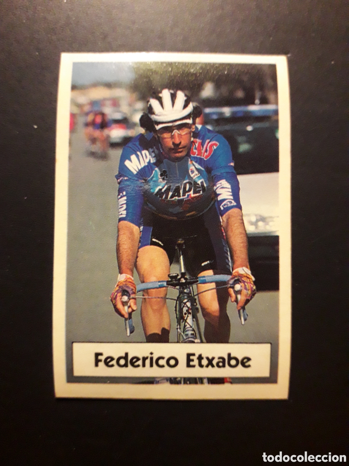 Sports collectibles: FEDERICO ETXABE, MAPEI, CICLISMO. LA VUELTA CICLISTA DE BIMBO 1994 N&deg; 63 SIN PEGAR PEDIDO M&Iacute;NIMO 3&euro;.