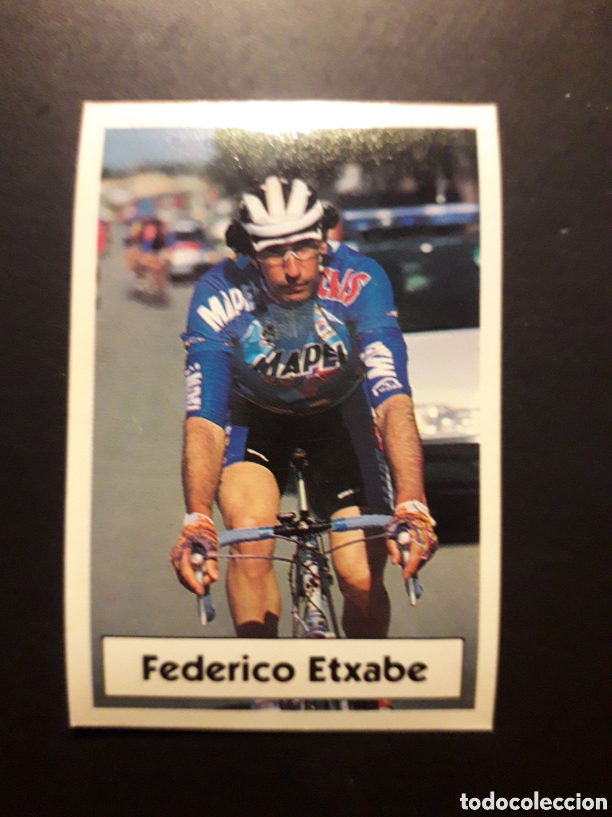 Sports collectibles: FEDERICO ETXABE, MAPEI, CICLISMO. LA VUELTA CICLISTA DE BIMBO 1994 N&deg; 63 SIN PEGAR PEDIDO M&Iacute;NIMO 3&euro;.