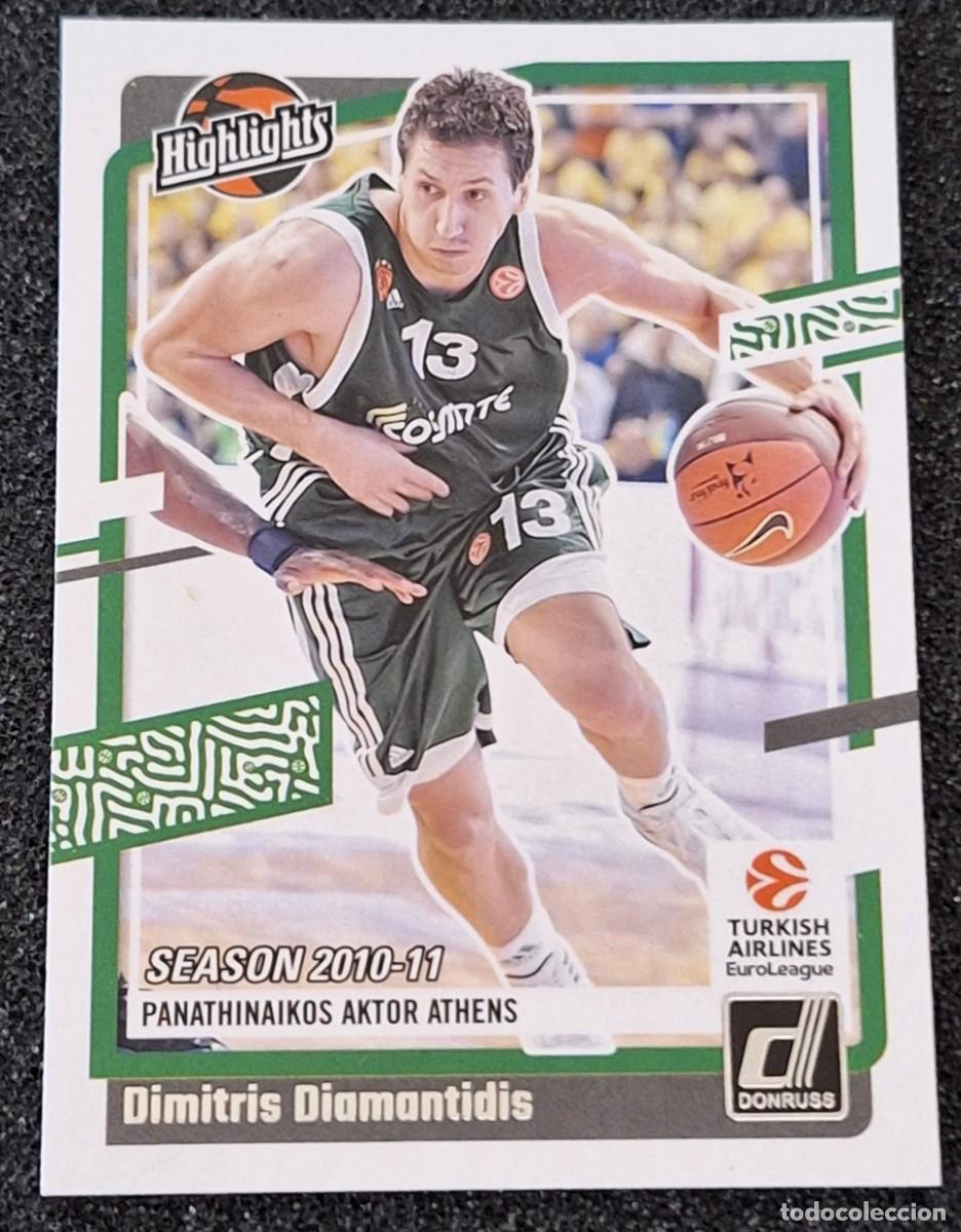 Coleccionismo deportivo: Dimitris Diamantidis Panathinaikos Panini Donruss Euroliga Basketball Highlights
