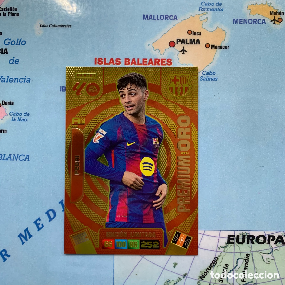 Coleccionismo deportivo: Pedri edici&oacute;n limitada premium oro Del Barcelona cromo adrenalyn XL 25-26 2025-2026