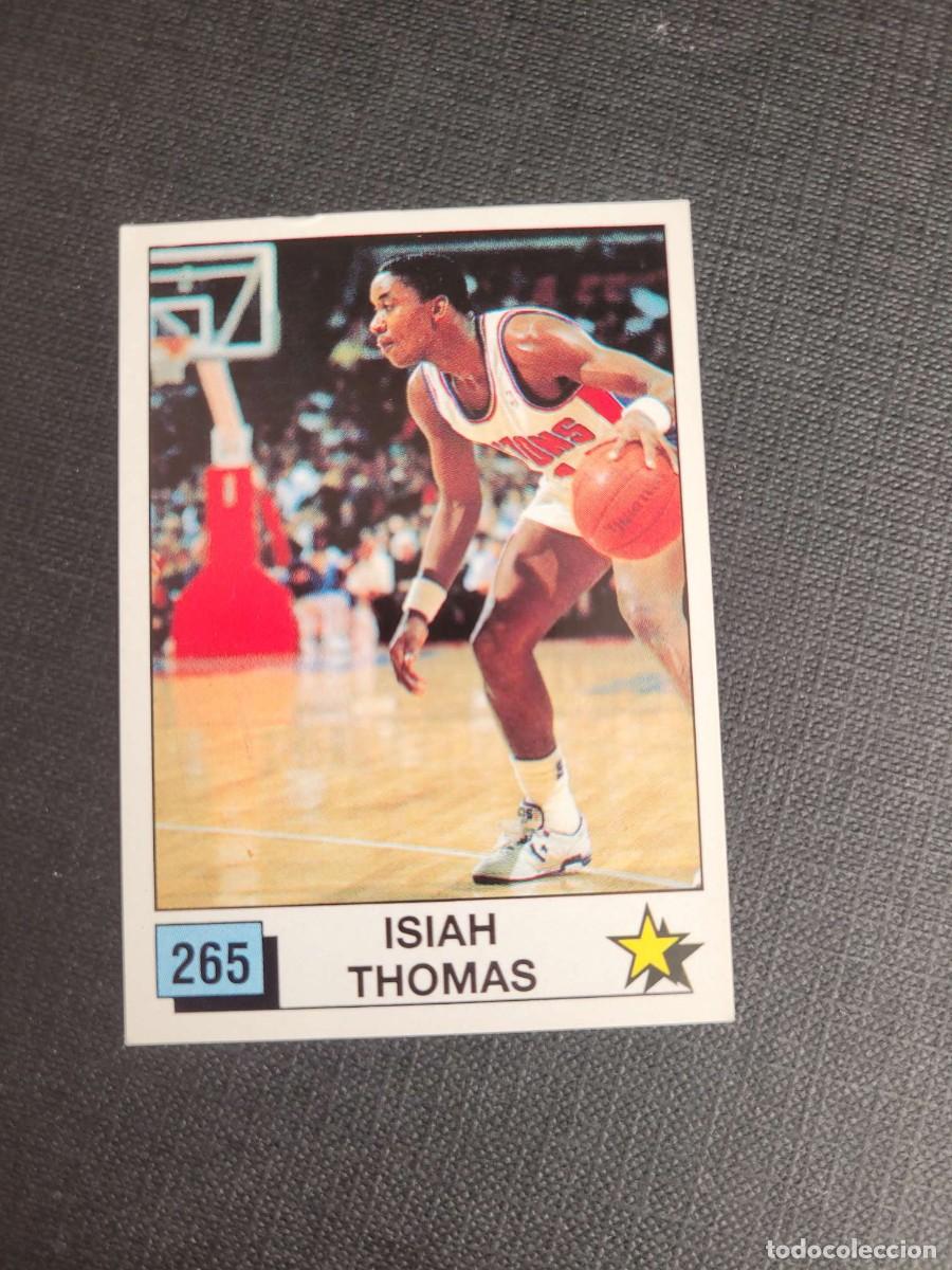 Coleccionismo deportivo: 1990 ISIAH THOMAS NBA STICKER # 265 PANINI DETROIT PISTONS