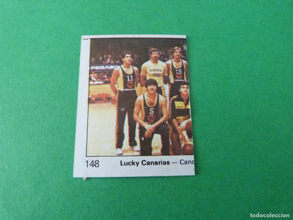 Coleccionismo deportivo: CROMO BALONCESTO ALINEACION LUKY CANARIAS DESPEGADO N&ordm; 148 LIGA BALONCESTO 1984-1985/84-85 CLESA