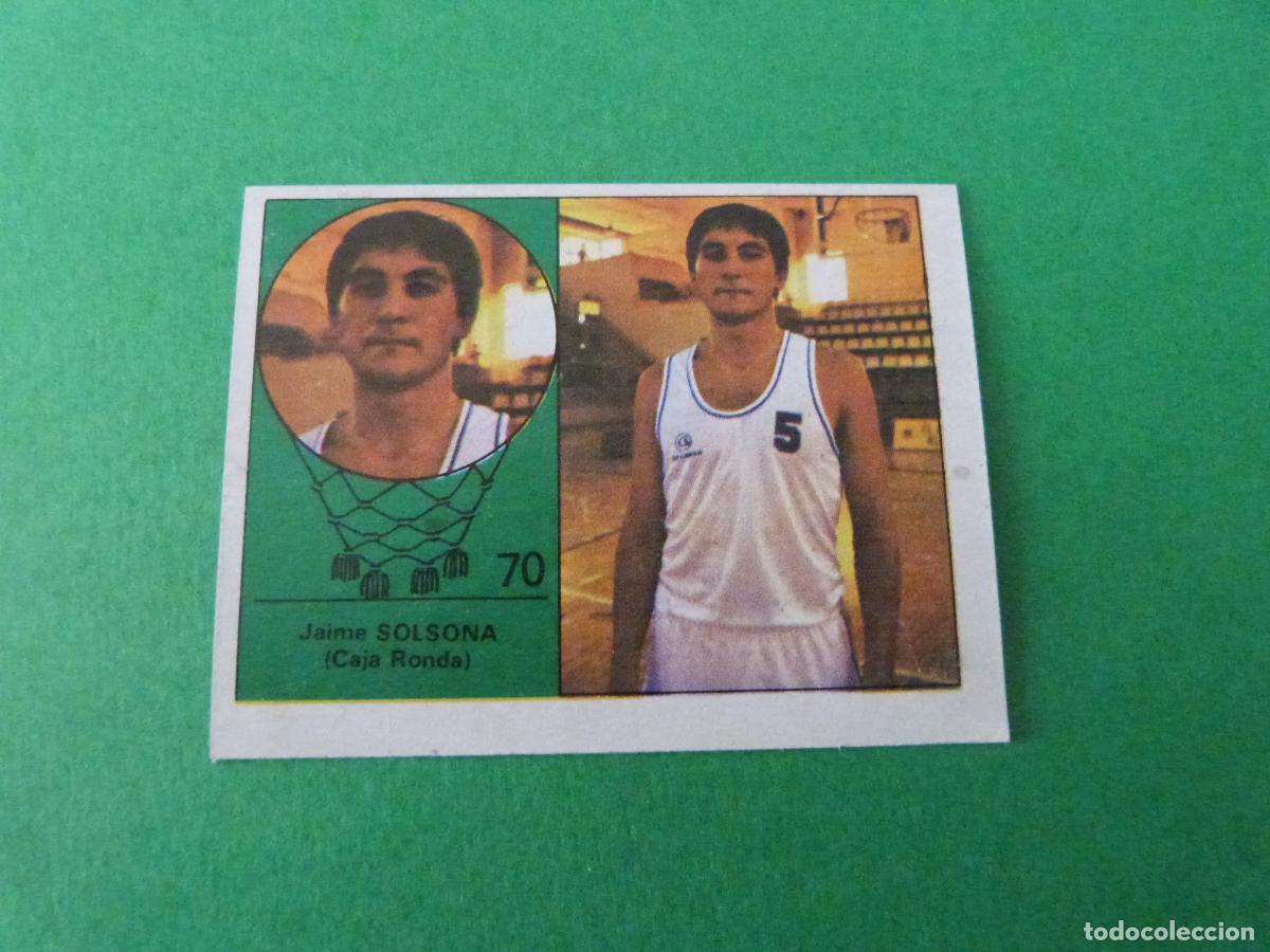 Coleccionismo deportivo: CROMO BALONCESTO SOLSONA CAJA RONDA DESPEGADO N&ordm; 70 LIGA BALONCESTO 1984-1985/84-85 CLESA