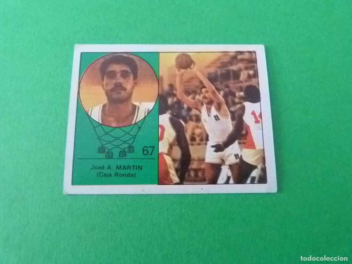 Coleccionismo deportivo: CROMO BALONCESTO A. MARTIN CAJA RONDA DESPEGADO N&ordm; 67 LIGA BALONCESTO 1984-1985/84-85 CLESA