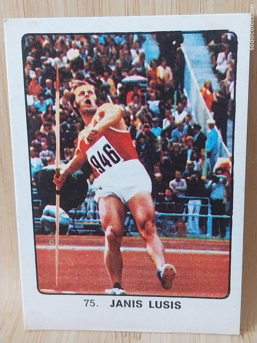 Coleccionismo deportivo: JANIS LUSIS A&Ntilde;O 1974 CAMPEONES DEPORTE MUNDIAL KEISA CROMO 75 * SIN PEGAR NUNCA ORIGINAL