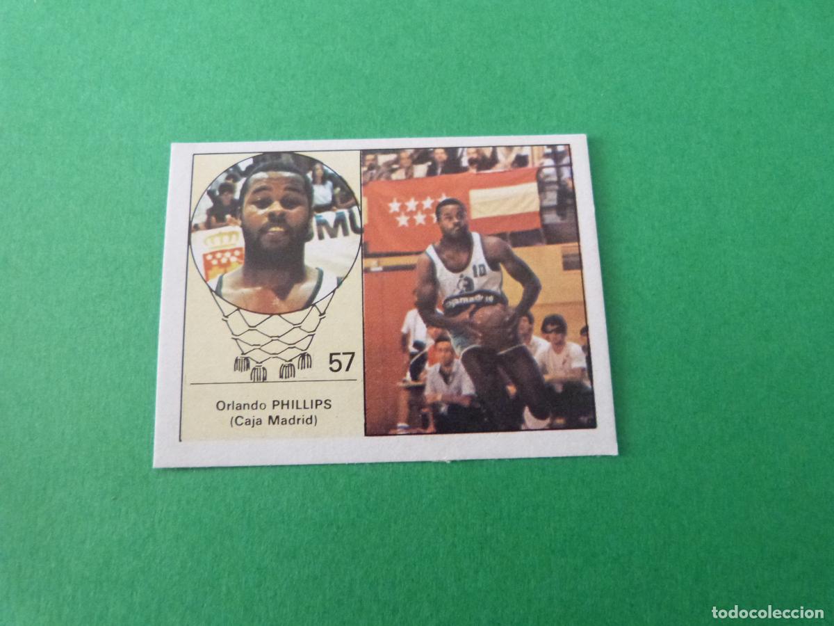 Coleccionismo deportivo: CROMO BALONCESTO PHILLIPS CAJA MADRID DESPEGADO N&ordm; 57 LIGA BALONCESTO 1984-1985/84-85 CLESA