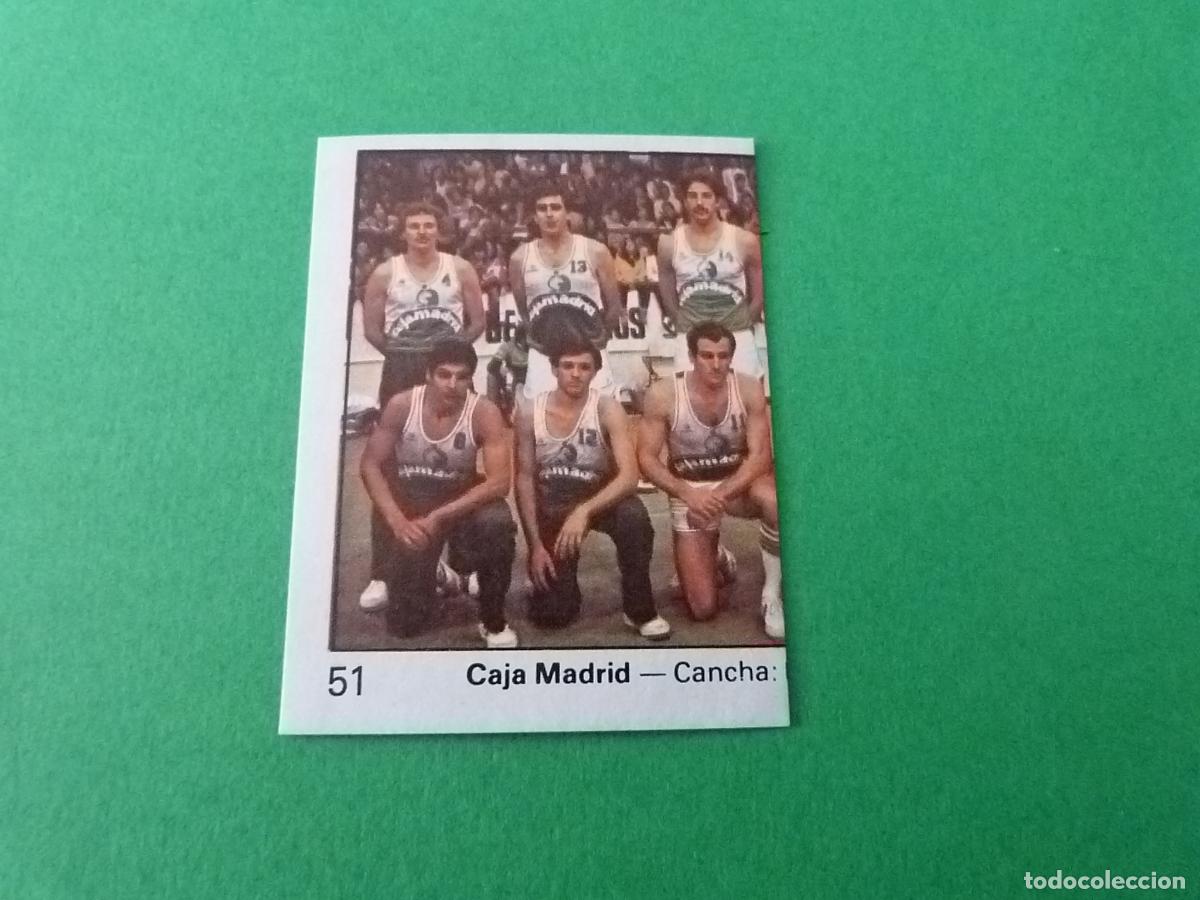 Coleccionismo deportivo: CROMO BALONCESTO ALINEACION CAJA MADRID DESPEGADO N&ordm; 51 LIGA BALONCESTO 1984-1985/84-85 CLESA