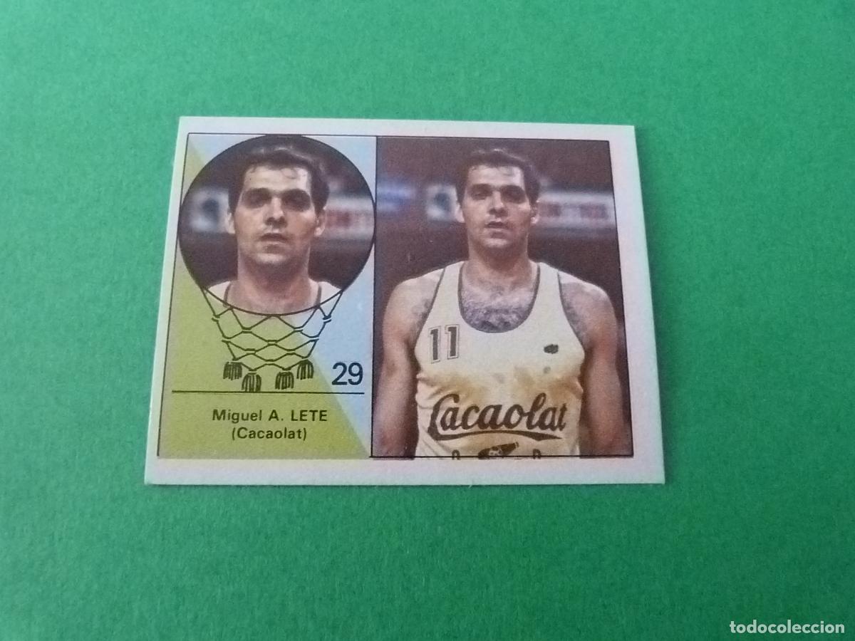 Coleccionismo deportivo: CROMO BALONCESTO A. LETE CACAOLAT DESPEGADO N&ordm; 29 LIGA BALONCESTO 1984-1985/84-85 CLESA