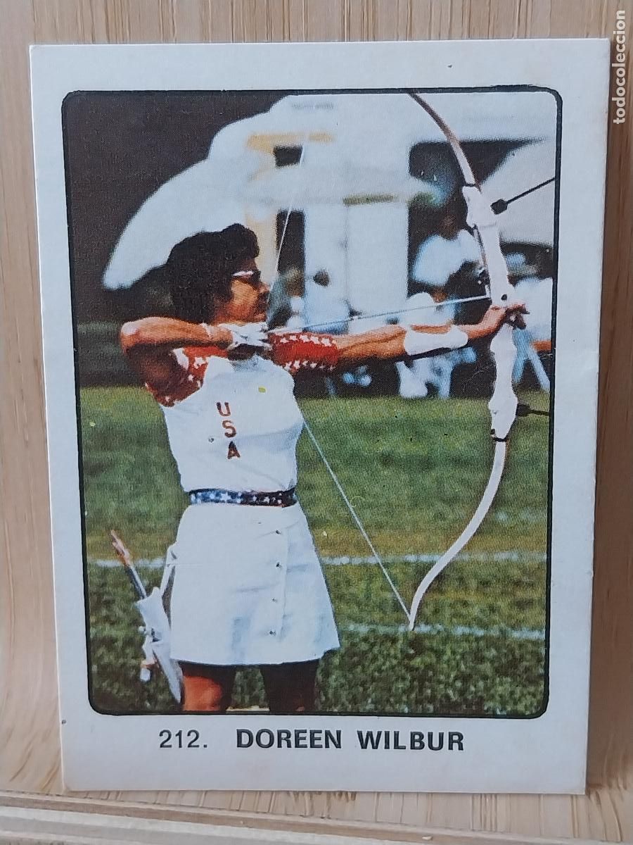 Coleccionismo deportivo: DOREEN WILBUR ARCO A&Ntilde;O 1974 CAMPEONES DEPORTE MUNDIAL KEISA CROMO 212 SIN PEGAR NUNCA ORIGINAL