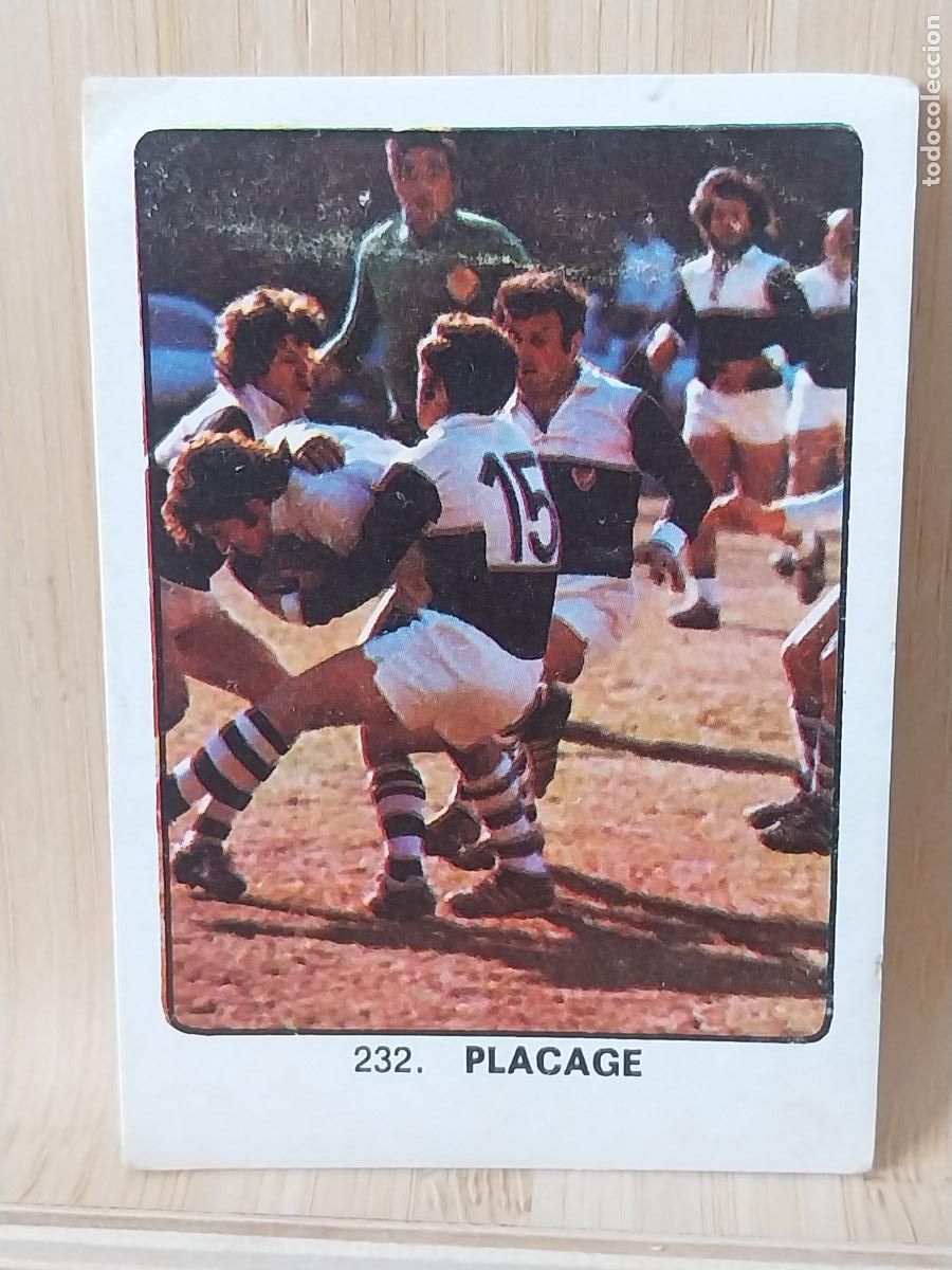 Coleccionismo deportivo: PLACAGE RUGBY A&Ntilde;O 1974 CAMPEONES DEPORTE MUNDIAL KEISA CROMO 232 SIN PEGAR NUNCA ORIGINAL