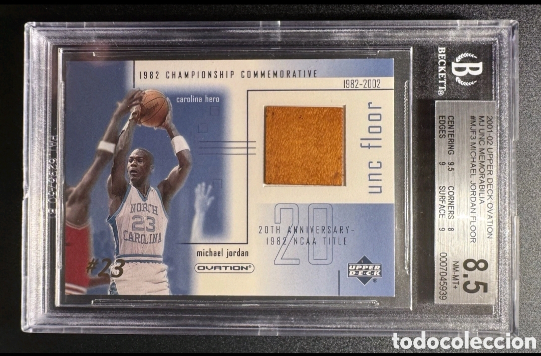 Coleccionismo deportivo: 2001 Upper Deck Michael Jordan Memorable Floor Beckett 8.5