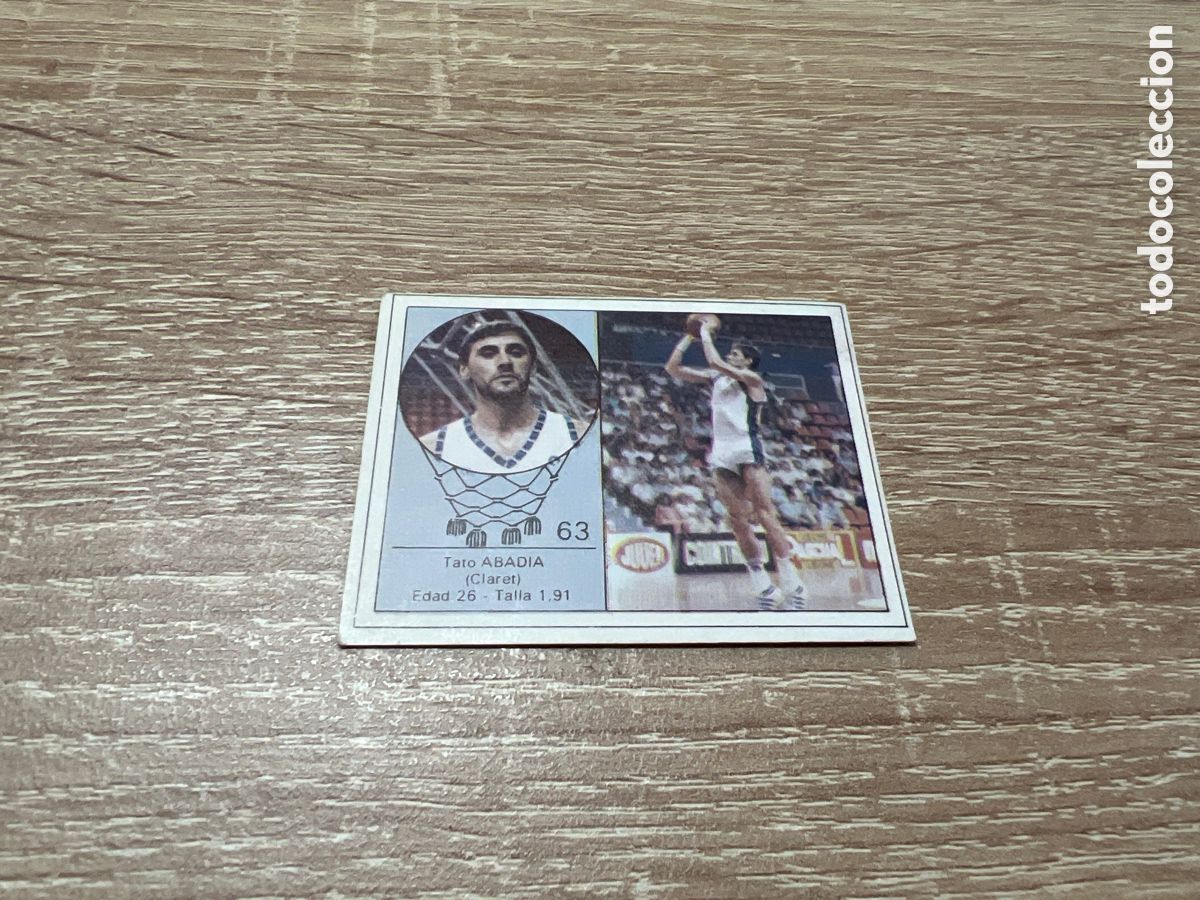 Coleccionismo deportivo: 1985 TATO ABADIA CLARET N&ordm; 63 CLESA DESPEGADO