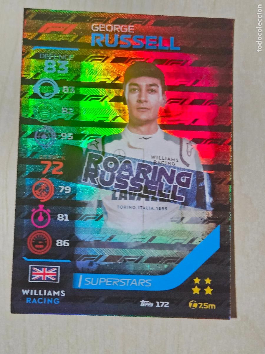 Coleccionismo deportivo: TOPPS TURBO ATTAX 2020 172 GEORGE RUSSELL SUPERSTARS - FORMULA 1