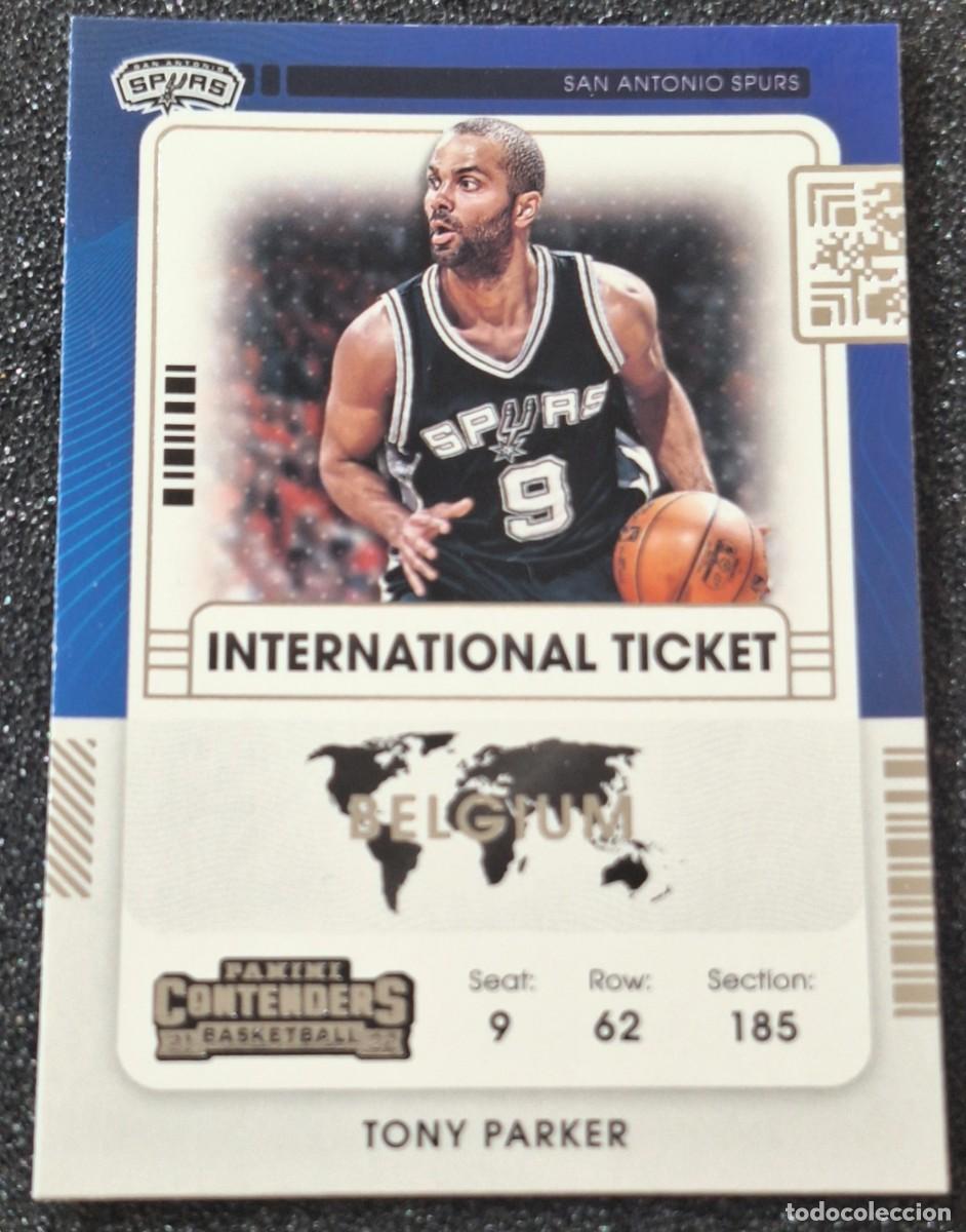 Coleccionismo deportivo: Tony Parker San Antonio Spurs Panini Contenders Basketball International Ticket