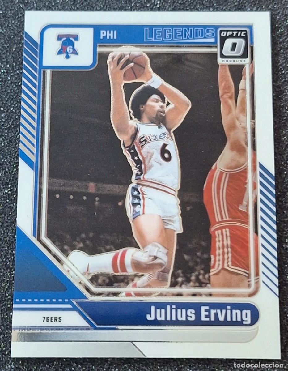 Coleccionismo deportivo: Julius Erving Philadelphia 76ers Panini Donruss Basketball Optic