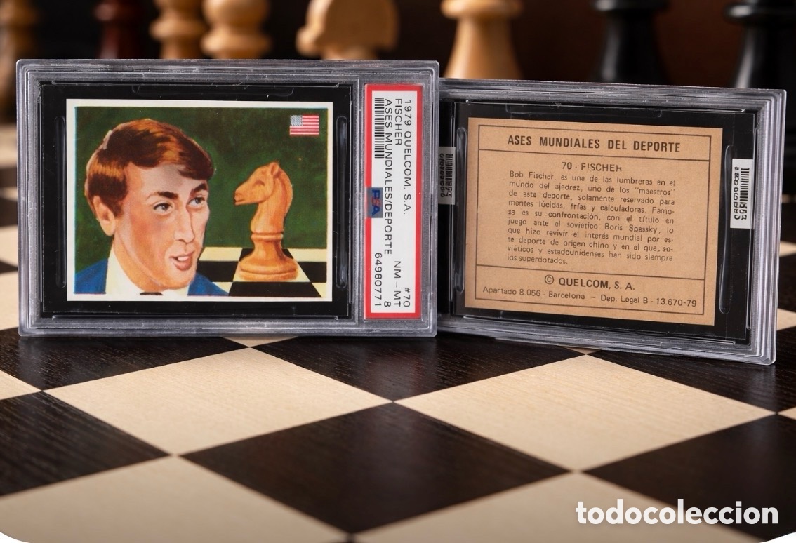 Coleccionismo deportivo: 1979 BOB FISCHER ROOKIE AJEDREZ # 70 QUELCOM PSA 8 NM-MT NONE HIGHER