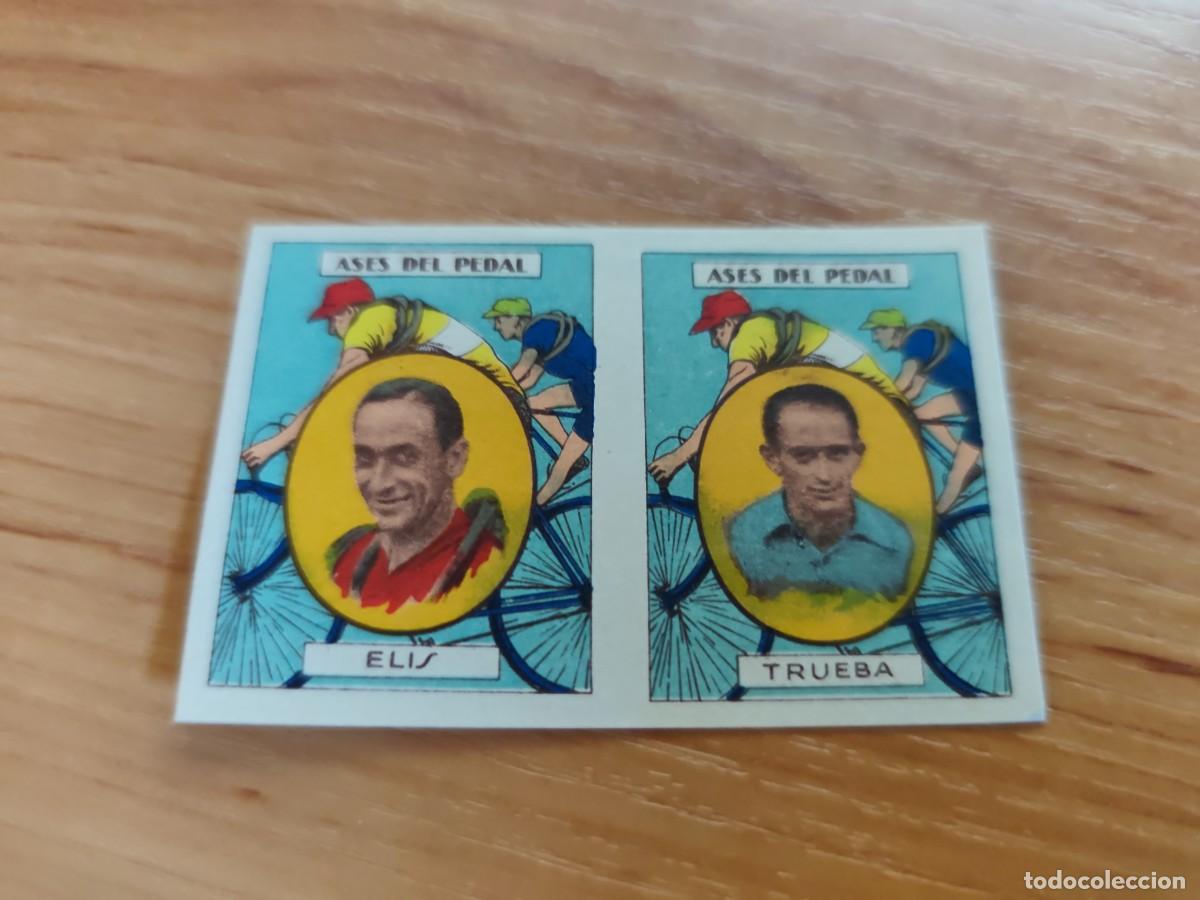 Coleccionismo deportivo: 2 MINI CROMOS CICLISMO . ASES DEL PEDAL - Elis Trueba. Sin pegar, sin cortar