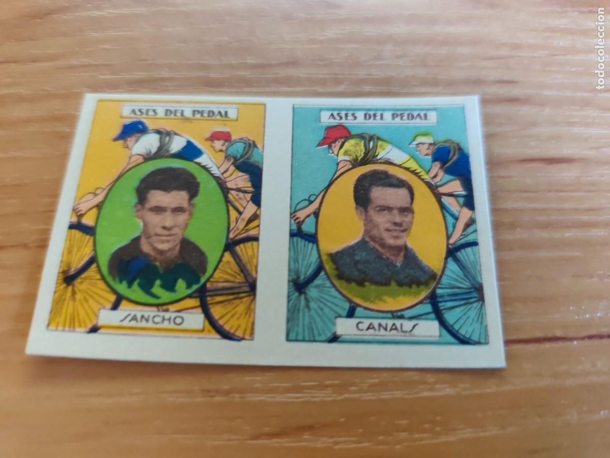 Coleccionismo deportivo: 2 MINI CROMOS CICLISMO . ASES DEL PEDAL - Sancho Canals. Sin pegar, sin cortar